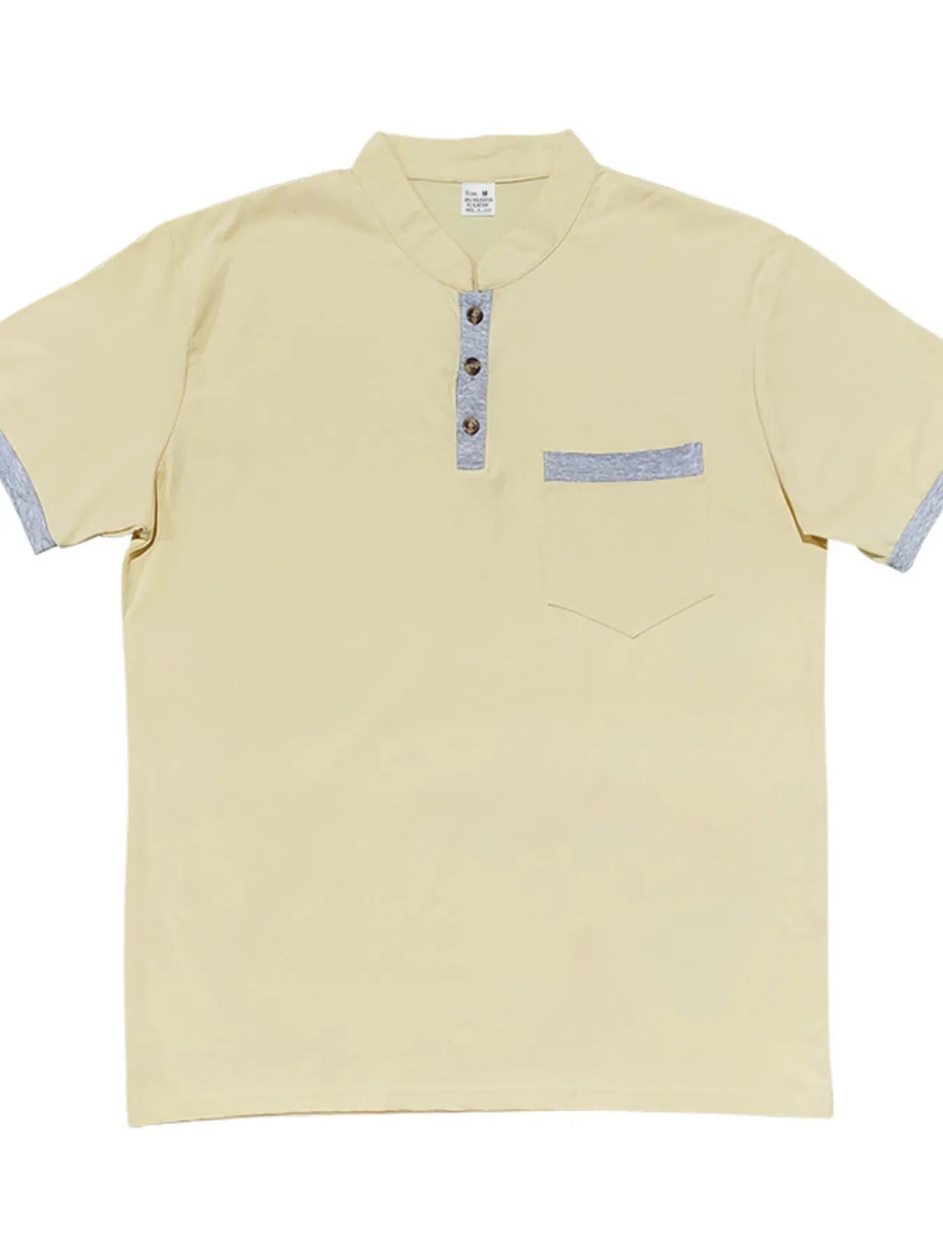 Men's Full Size Button Detail Short Sleeve Top Plus Size - ShopNQlik