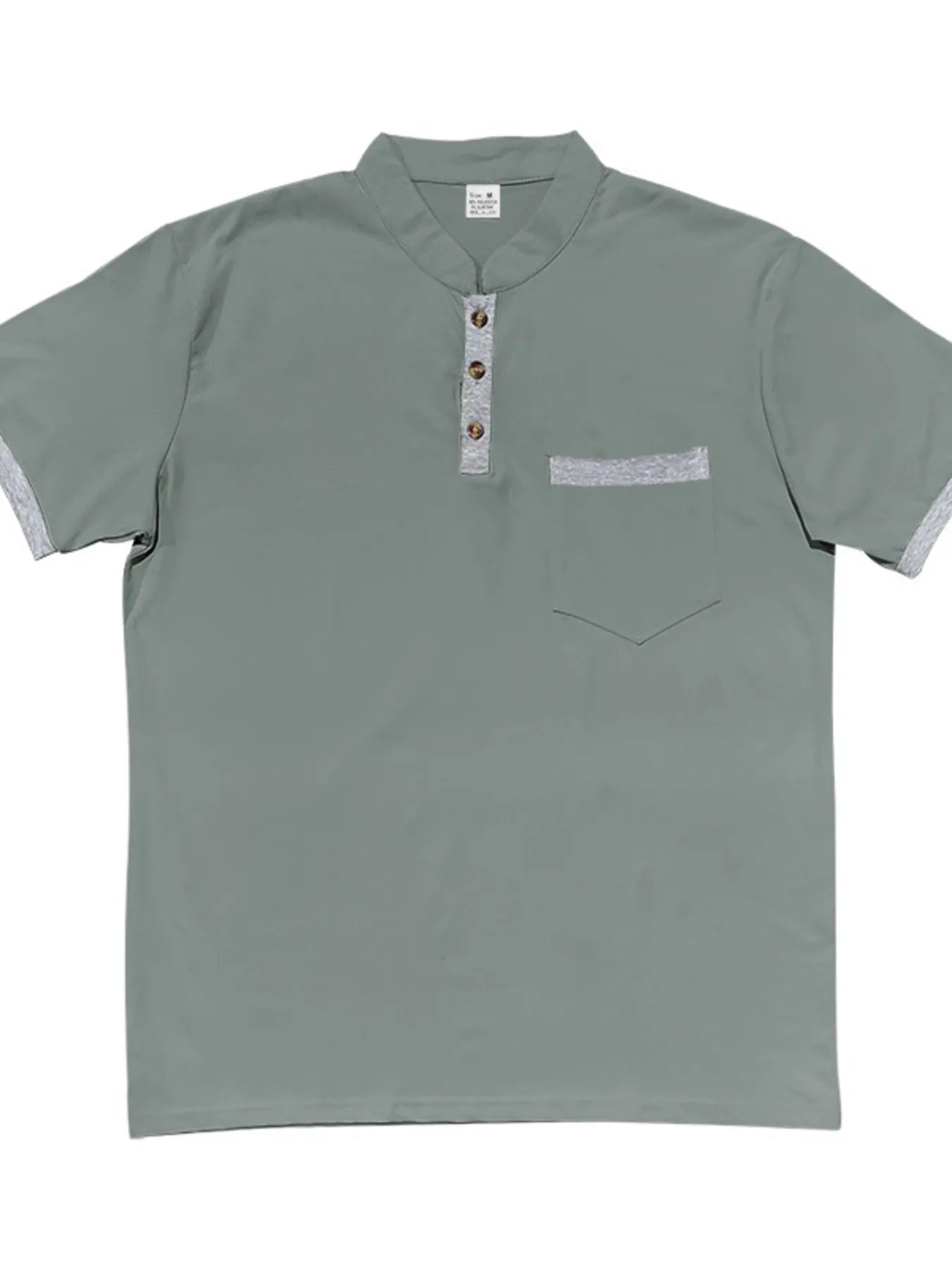Men's Full Size Button Detail Short Sleeve Top Plus Size - ShopNQlik
