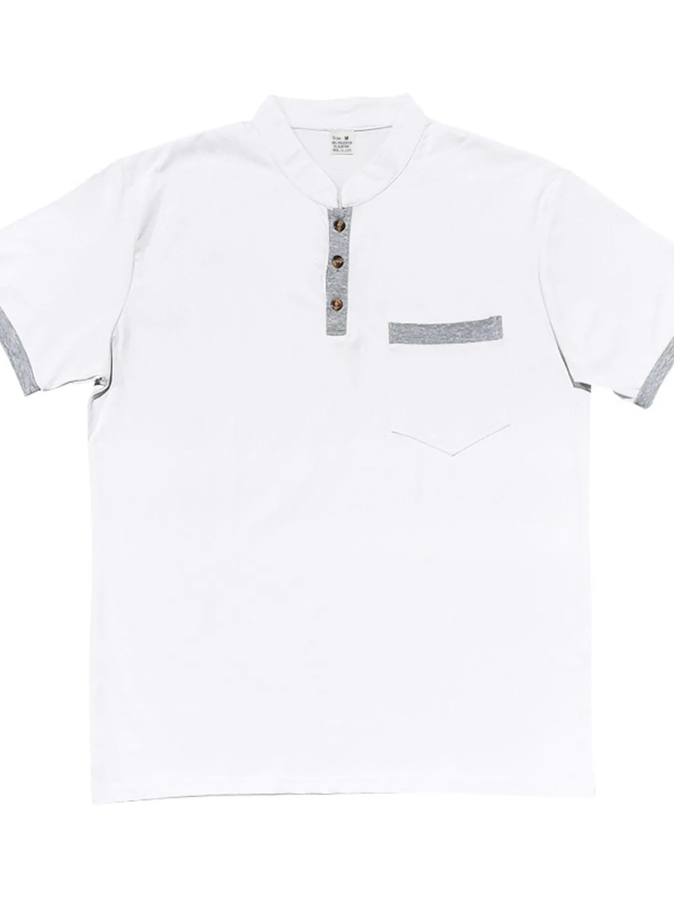 Men's Full Size Button Detail Short Sleeve Top Plus Size - ShopNQlik