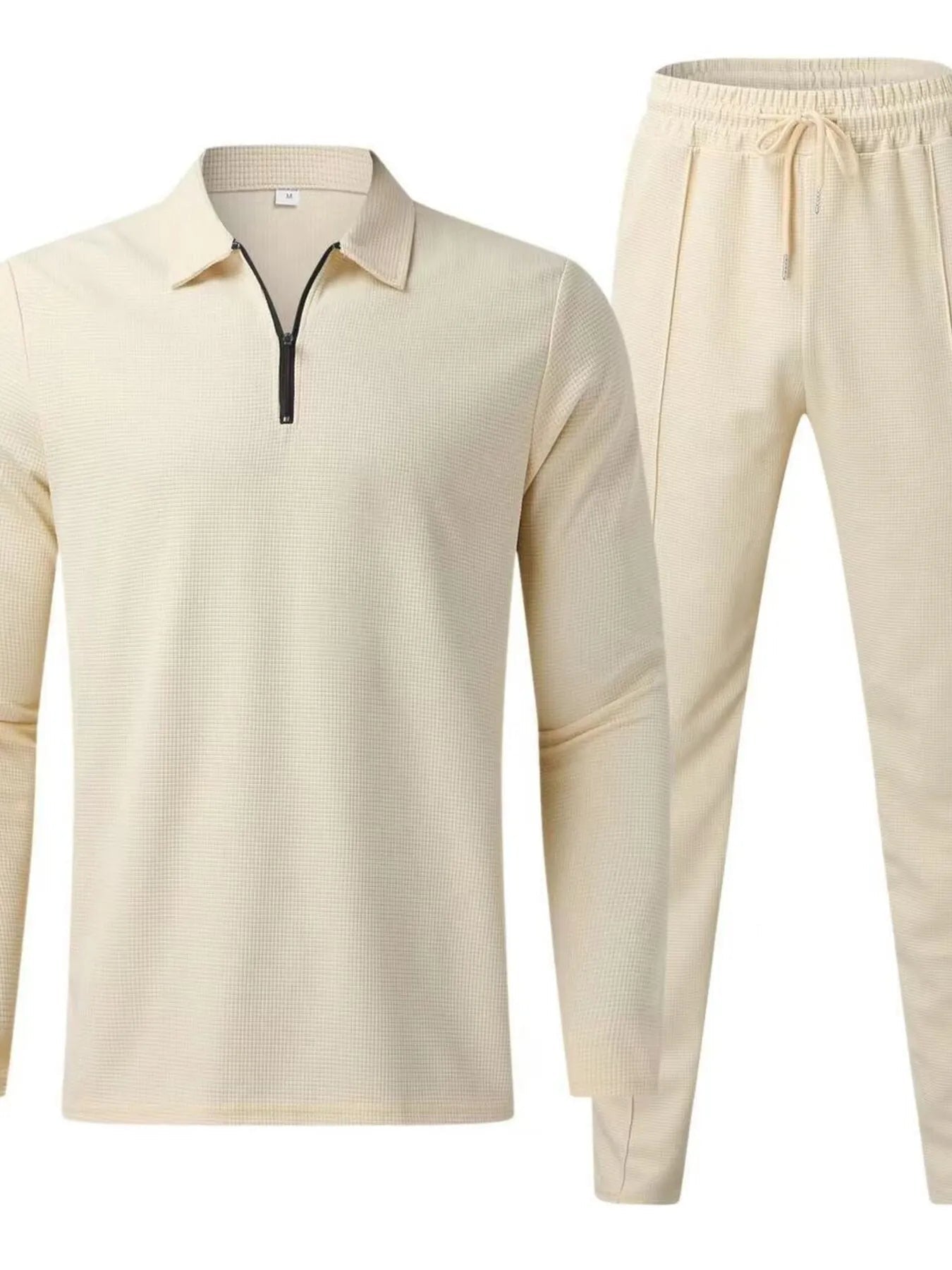 Men's Full Size Long Sleeve Top and Pants Set Plus Size - ShopNQlik