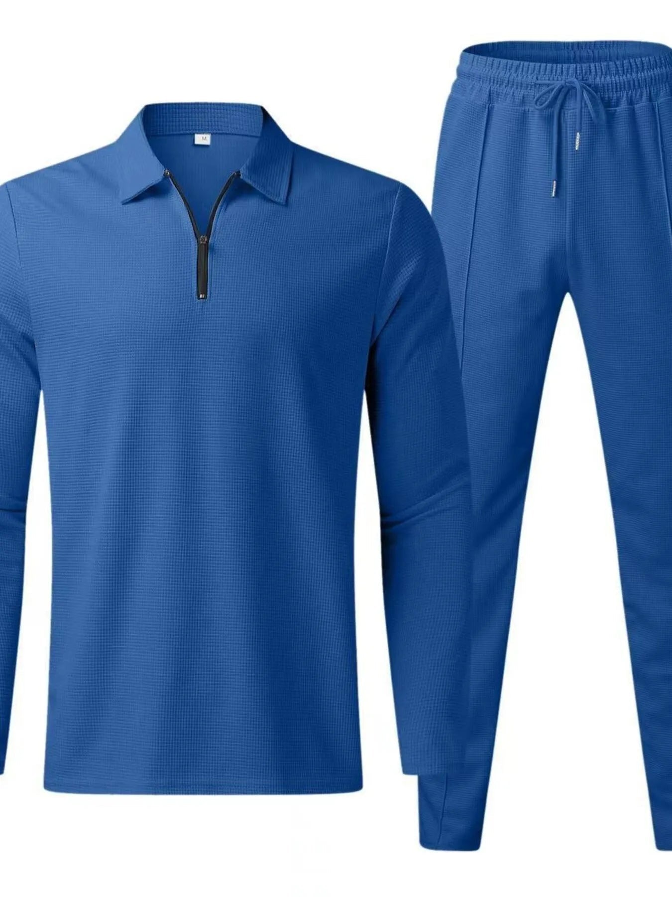 Men's Full Size Long Sleeve Top and Pants Set Plus Size - ShopNQlik