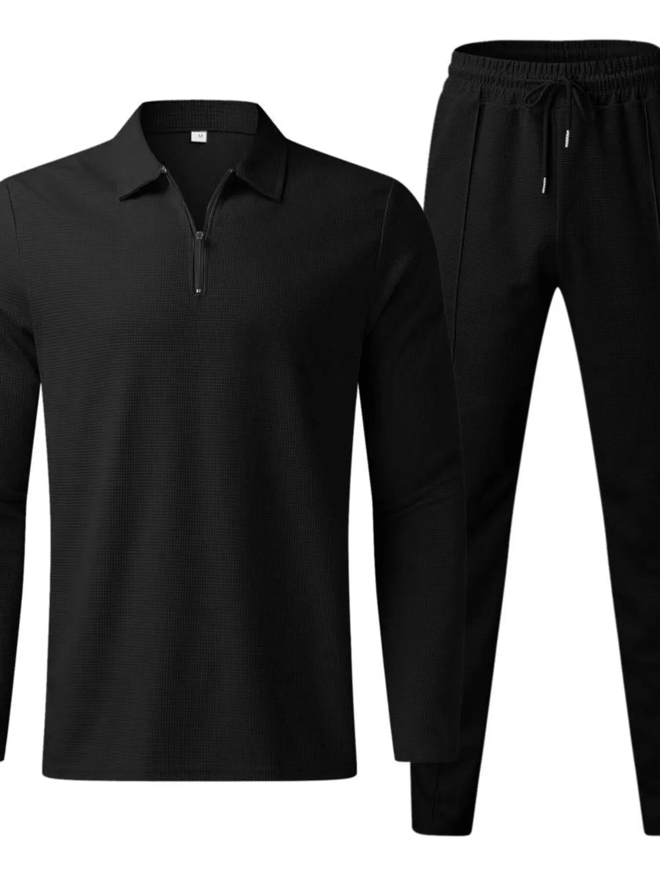 Men's Full Size Long Sleeve Top and Pants Set Plus Size - ShopNQlik