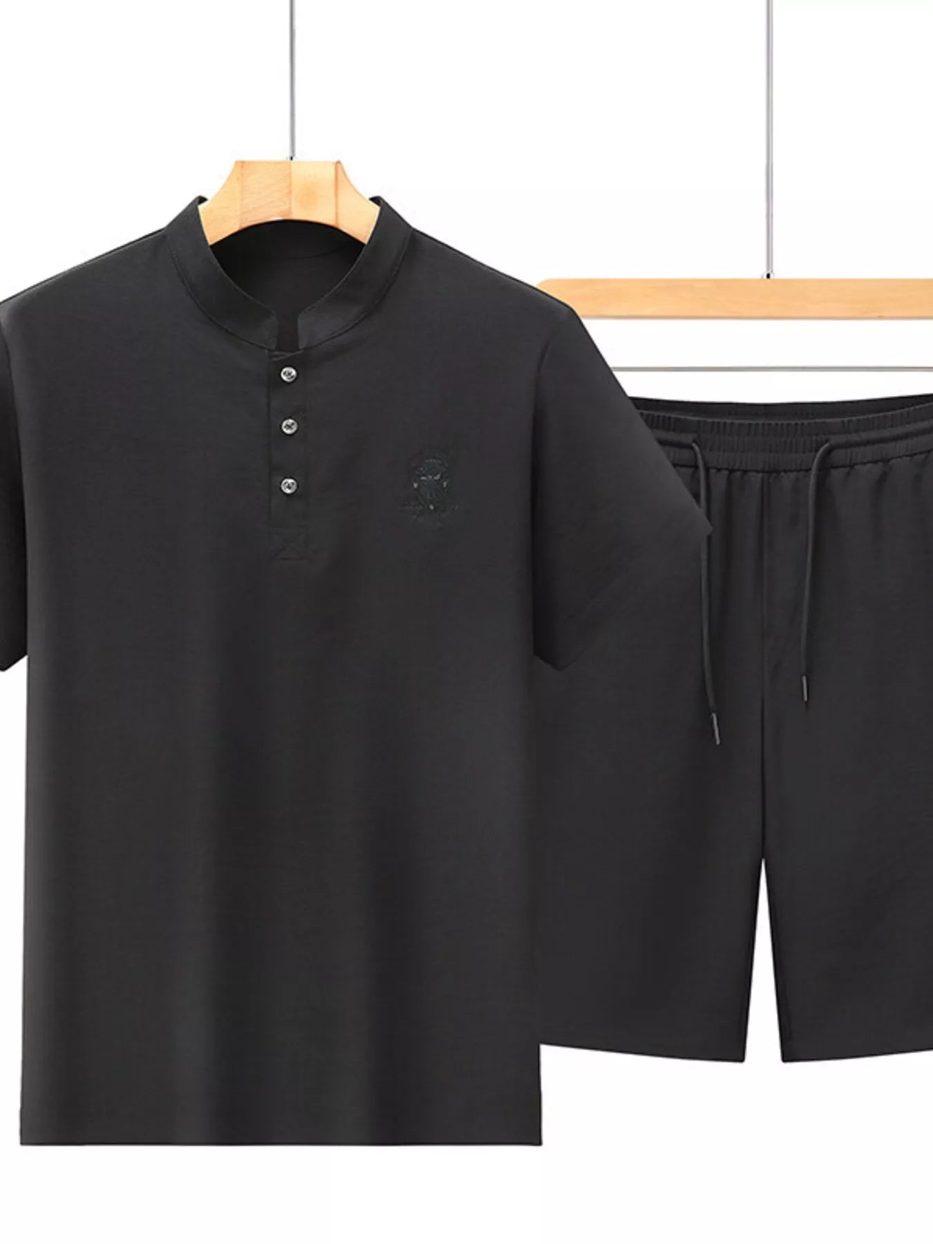 Men's Plus Size Breathable Short Sleeve Shirt & Shorts Set – M–4XL - ShopNQlik