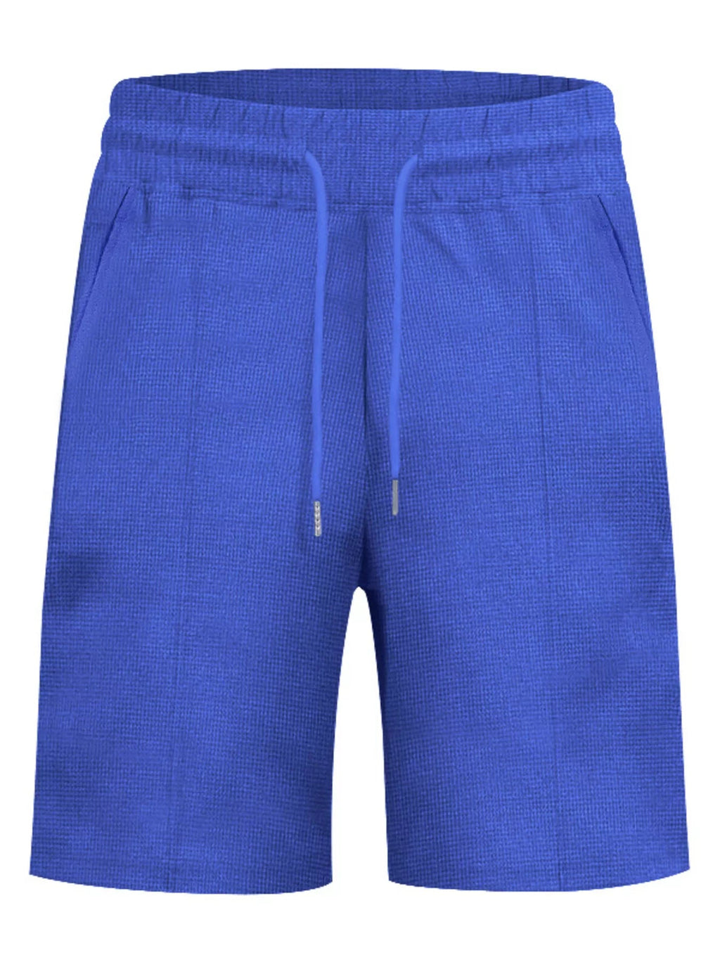 Men's Plus Size Lace-Up Collar Casual Top & Shorts Set – S–3XL - ShopNQlik