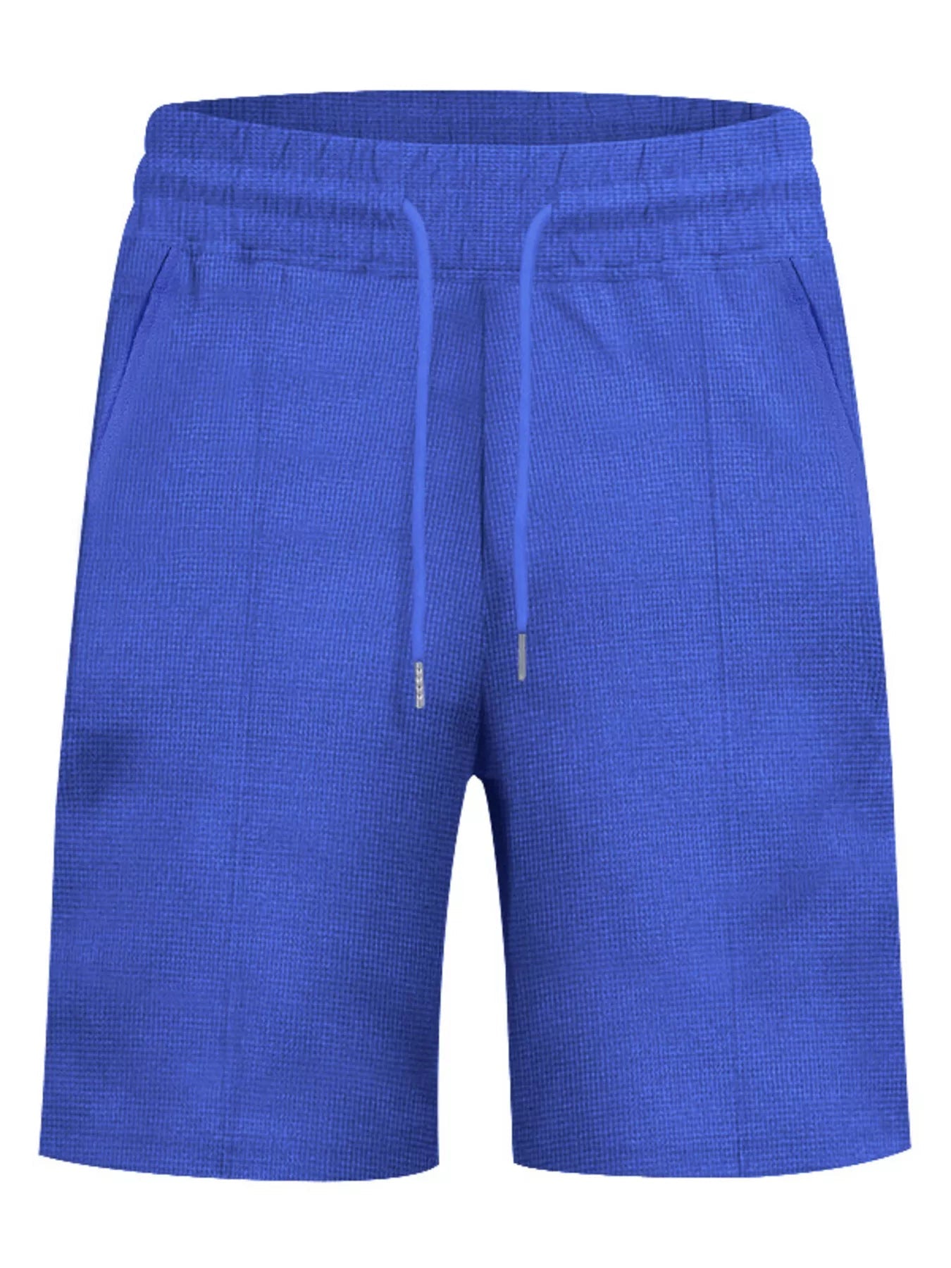 Men's Plus Size Lace-Up Collar Casual Top & Shorts Set – S–3XL - ShopNQlik