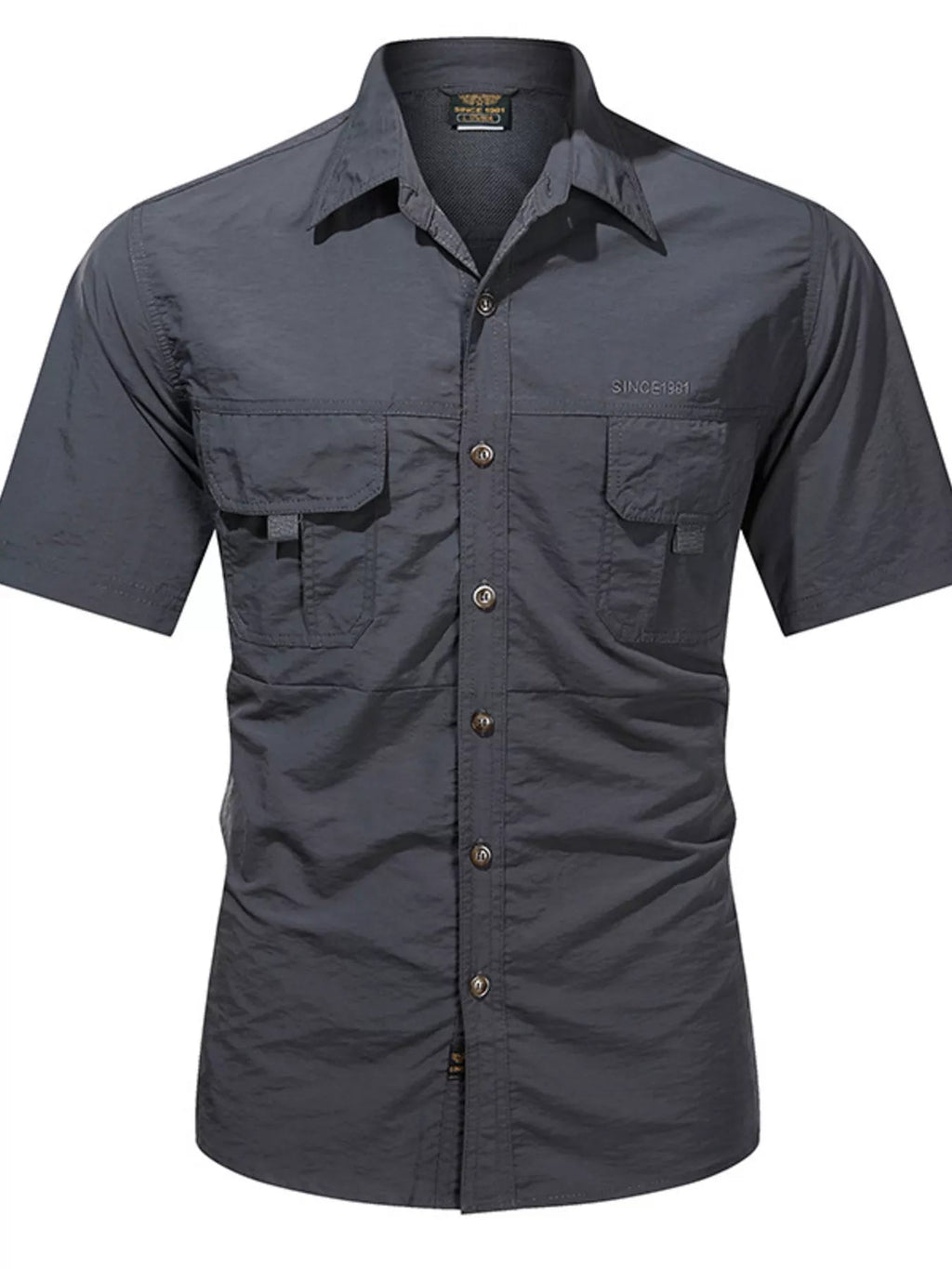 Men's Plus Size Lightweight Button-Up Shirt | Short Sleeve | M–4XL - ShopNQlik