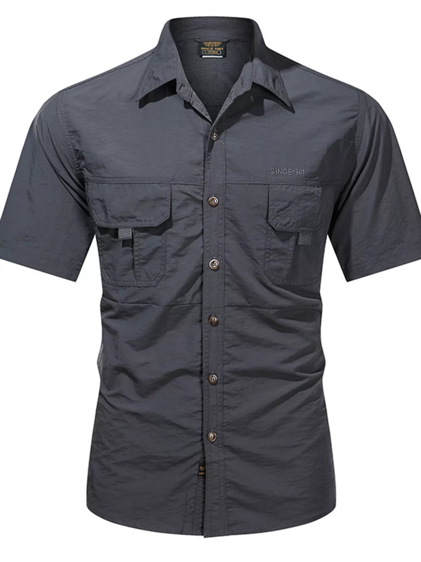 Men's Plus Size Lightweight Button-Up Shirt | Short Sleeve | M–4XL - ShopNQlik