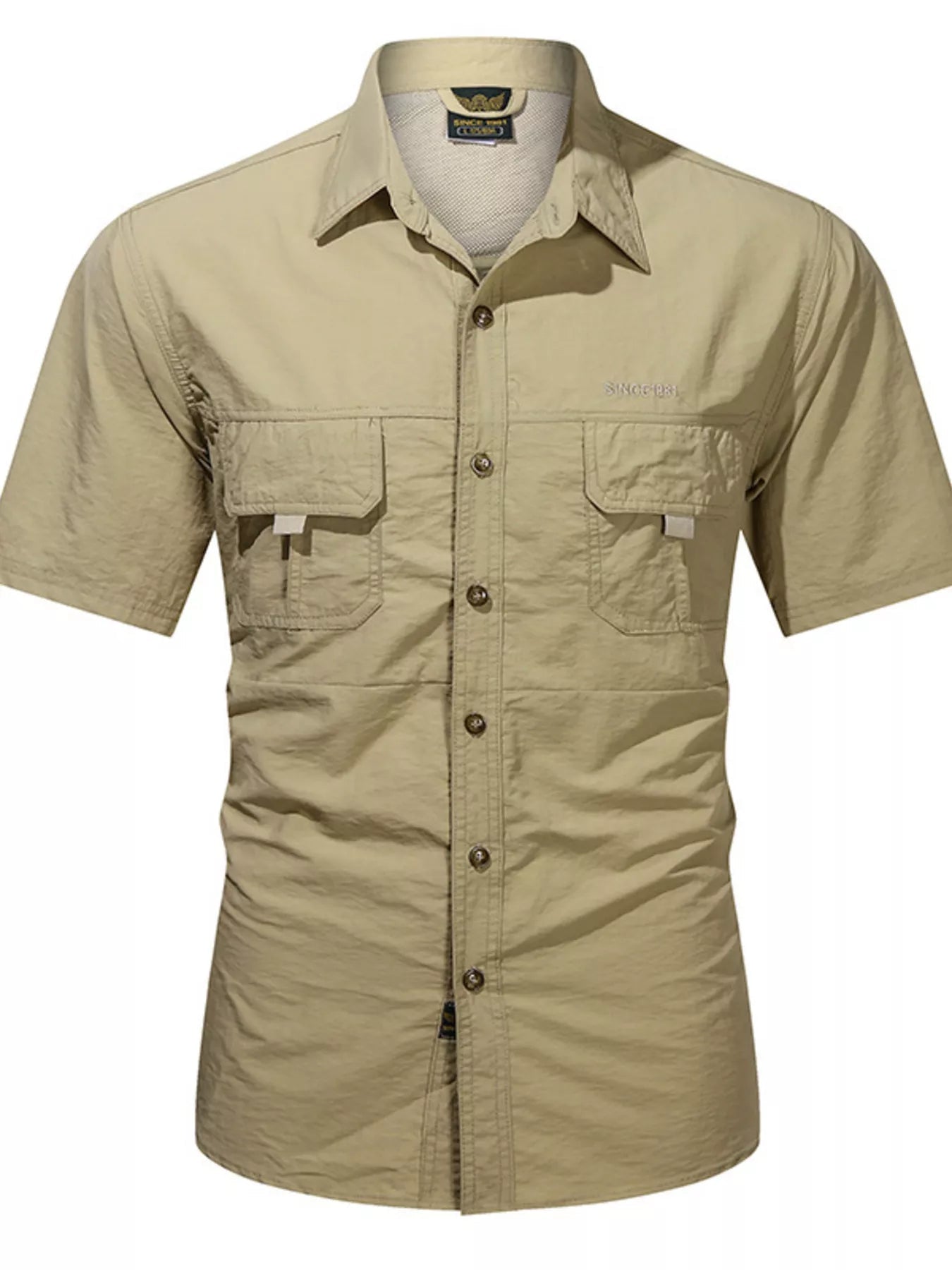 Men's Plus Size Lightweight Button-Up Shirt | Short Sleeve | M–4XL - ShopNQlik
