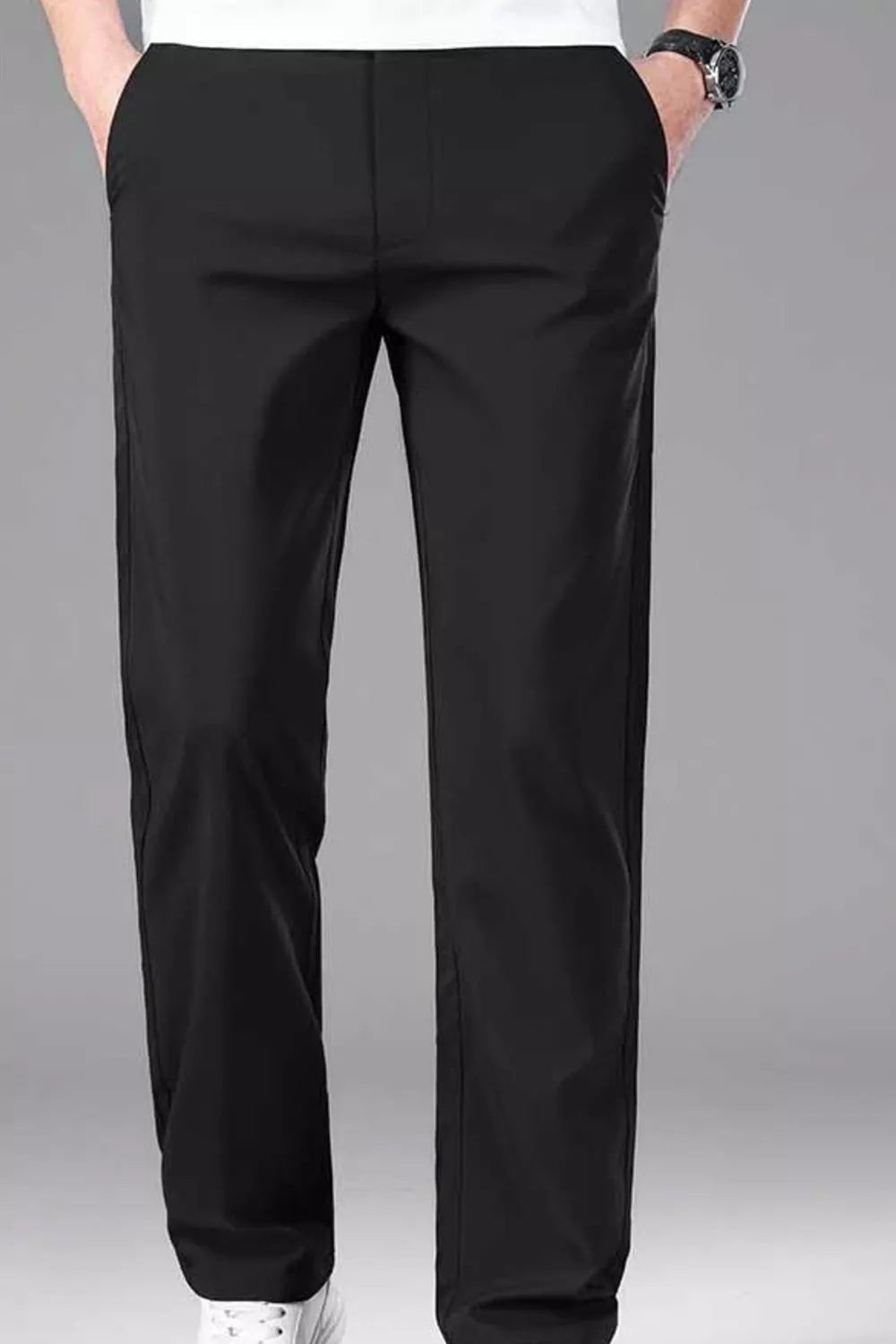 Men's Plus Size Quick-Dry Stretch Straight-Leg Pants – Moisture-Wicking, M–4XL - ShopNQlik