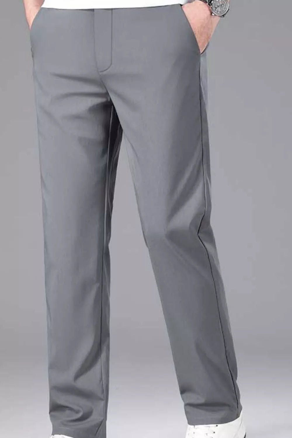 Men's Plus Size Quick-Dry Stretch Straight-Leg Pants – Moisture-Wicking, M–4XL - ShopNQlik