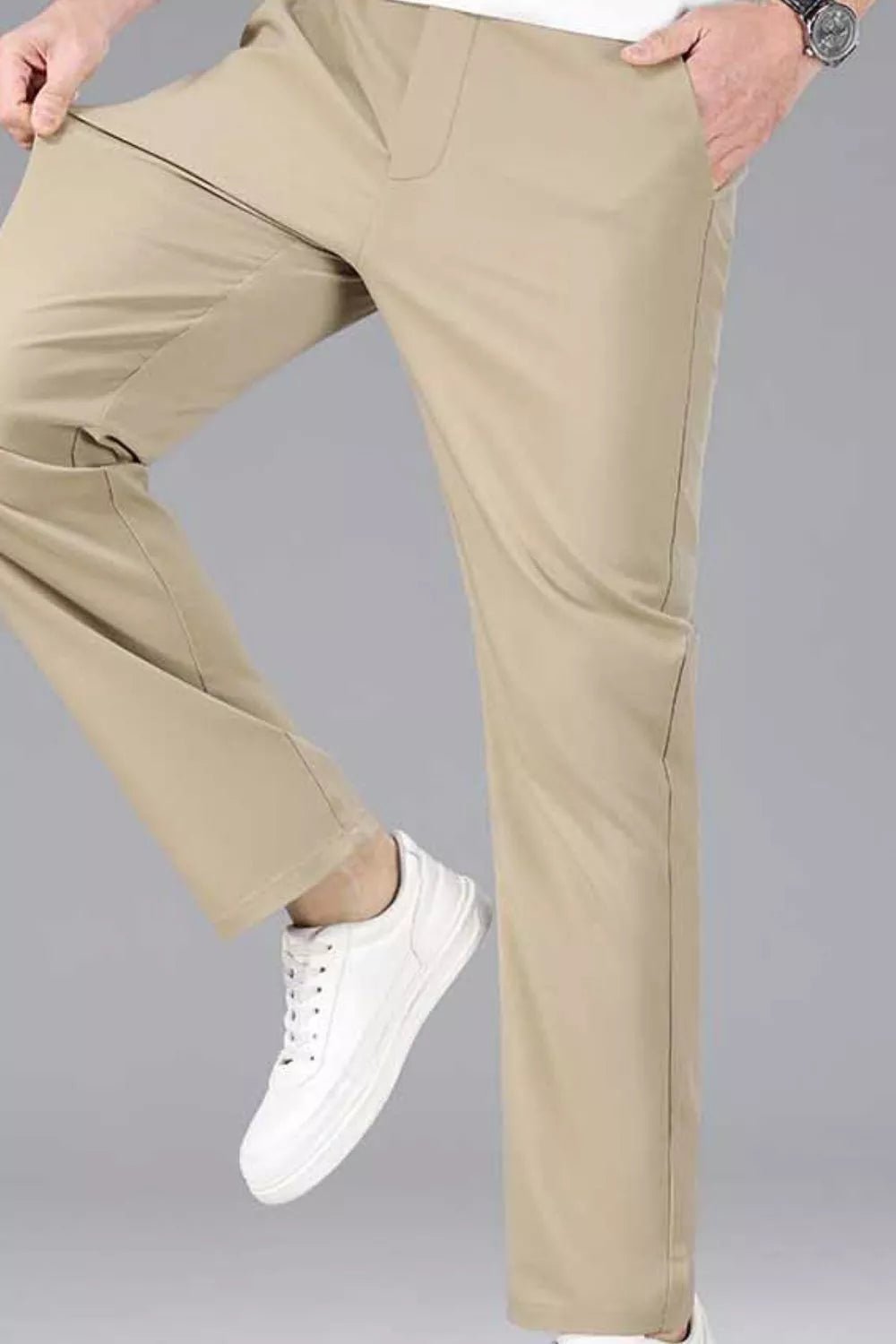 Men's Plus Size Quick-Dry Stretch Straight-Leg Pants – Moisture-Wicking, M–4XL - ShopNQlik