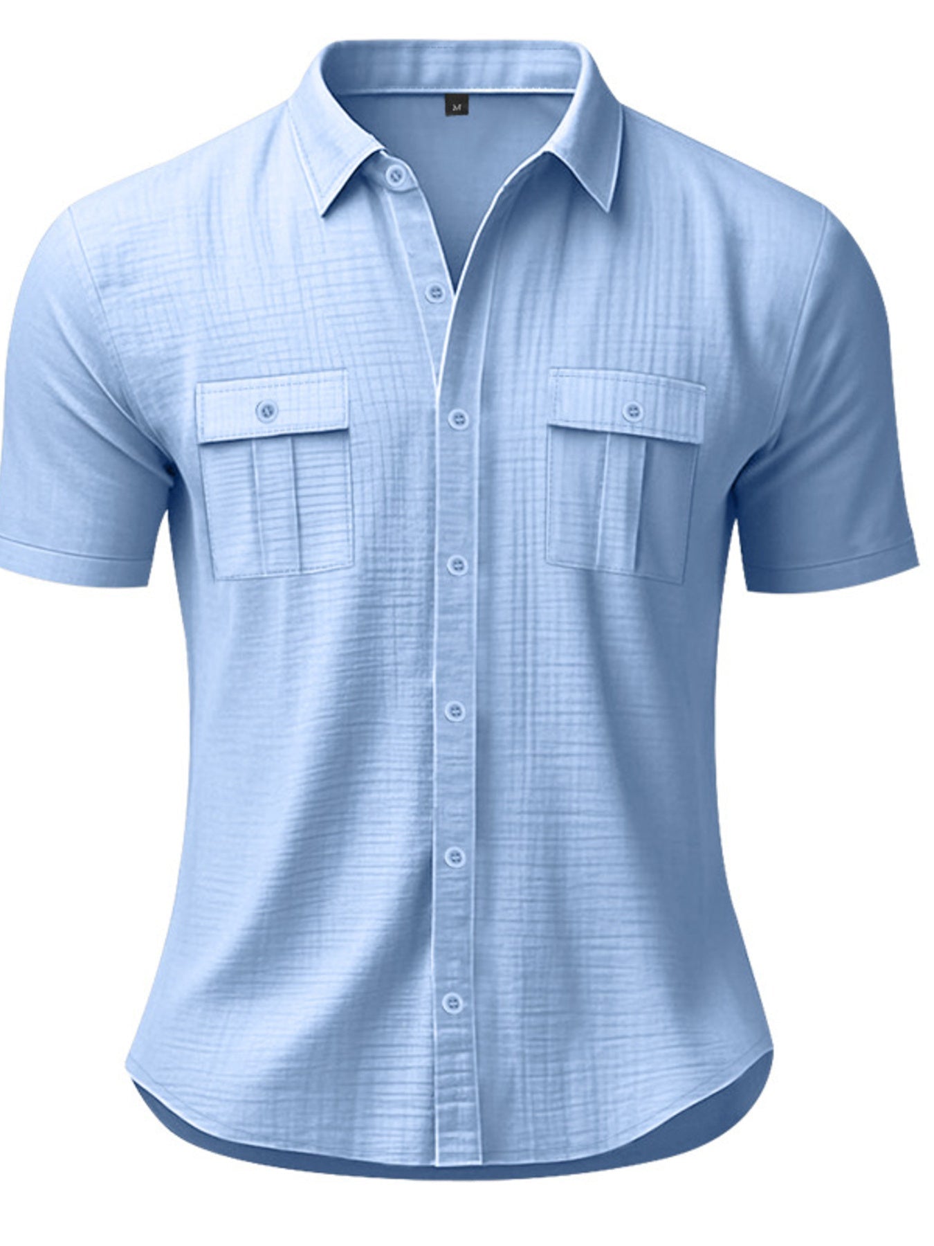 Men's Short Sleeve Shirt with Chest Pocket — Plus Size (S–5XL) - ShopNQlik