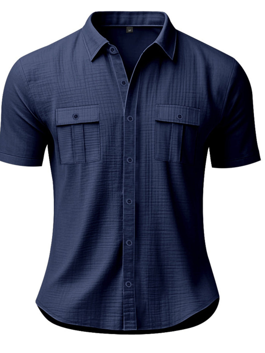 Men's Short Sleeve Shirt with Chest Pocket — Plus Size (S–5XL) - ShopNQlik