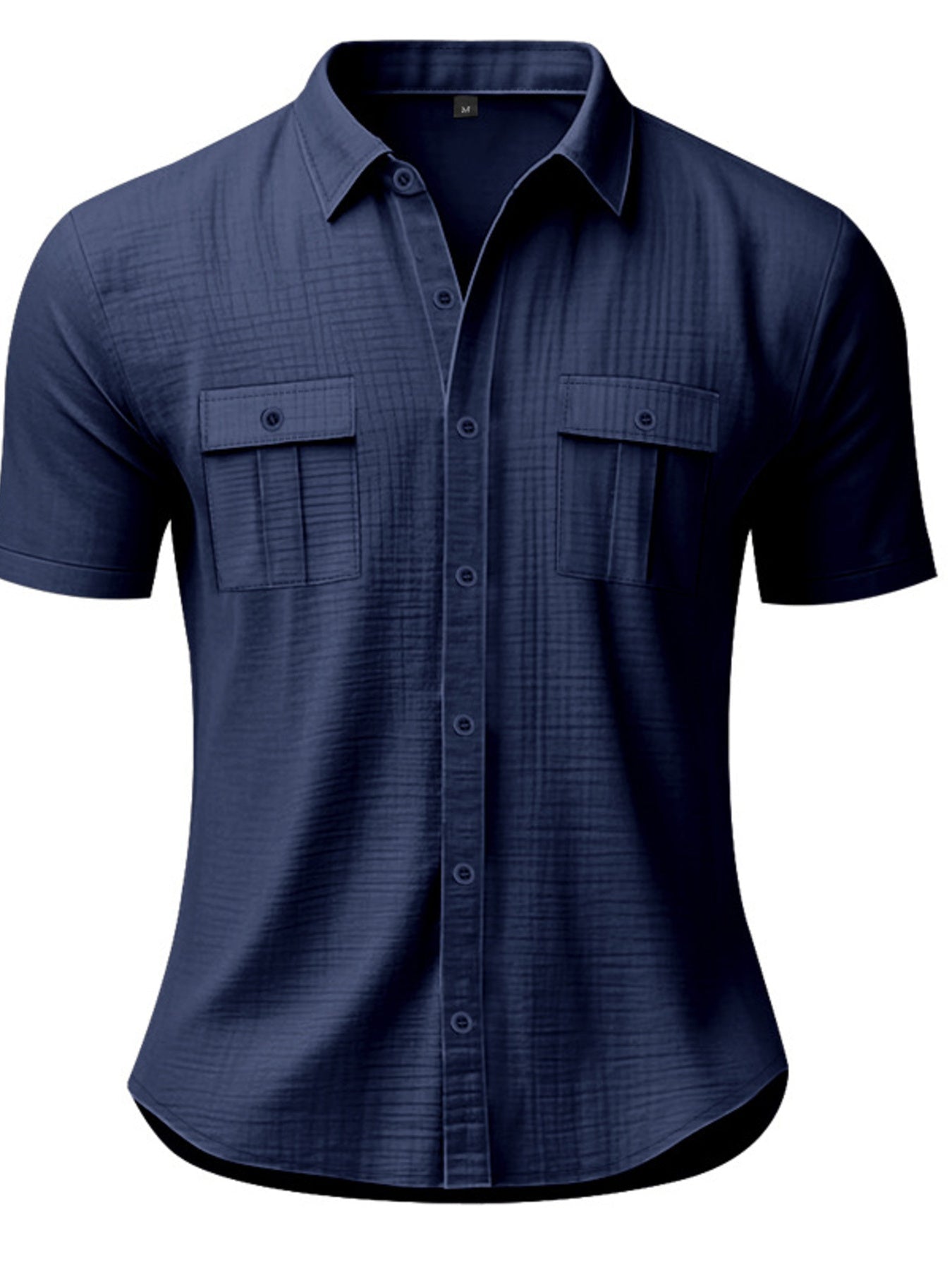 Men's Short Sleeve Shirt with Chest Pocket — Plus Size (S–5XL) - ShopNQlik