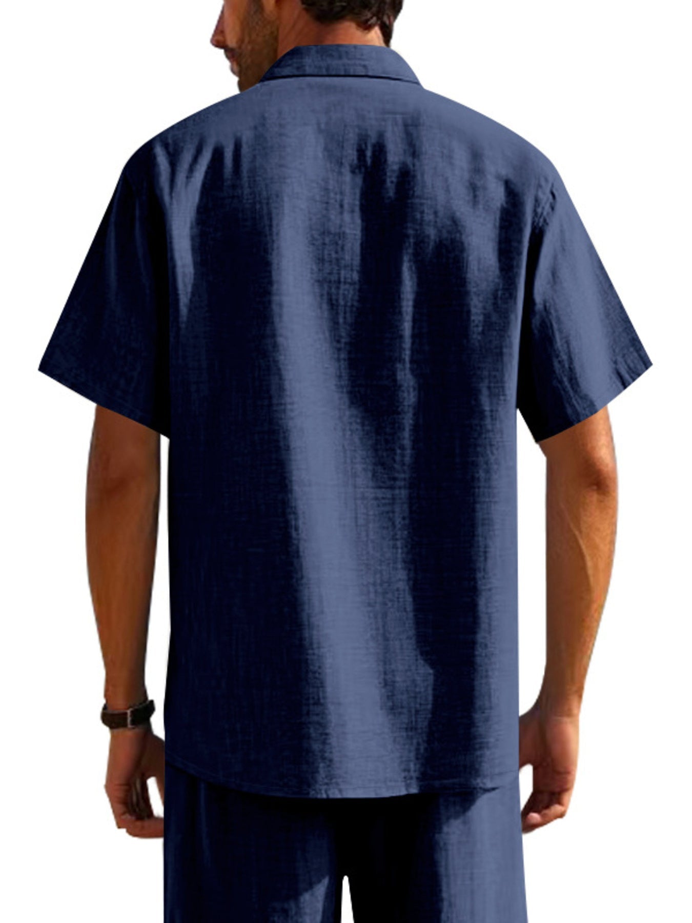 Men's Short Sleeve Shirt with Chest Pocket — Plus Size (S–5XL) - ShopNQlik