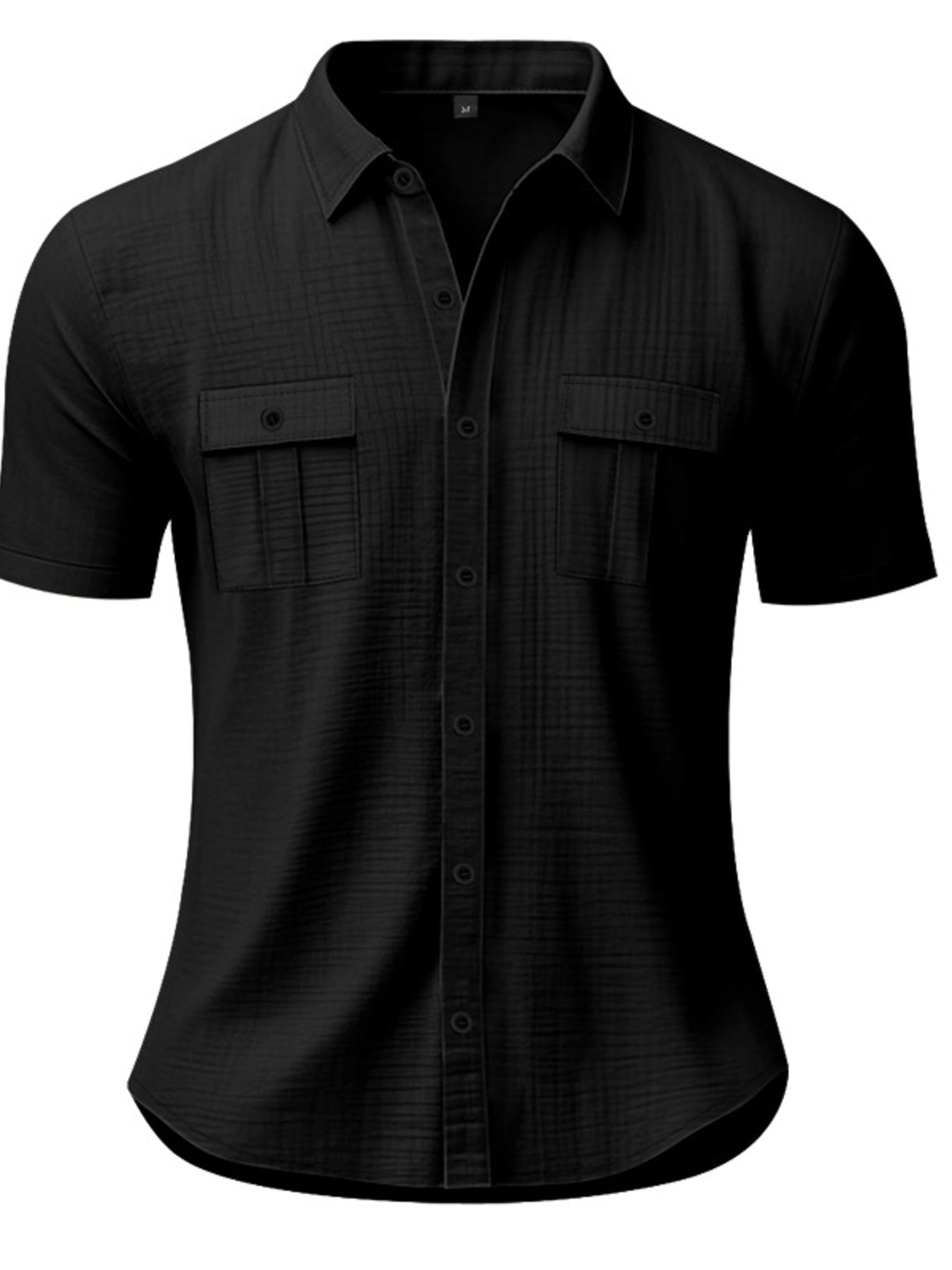 Men's Short Sleeve Shirt with Chest Pocket — Plus Size (S–5XL) - ShopNQlik