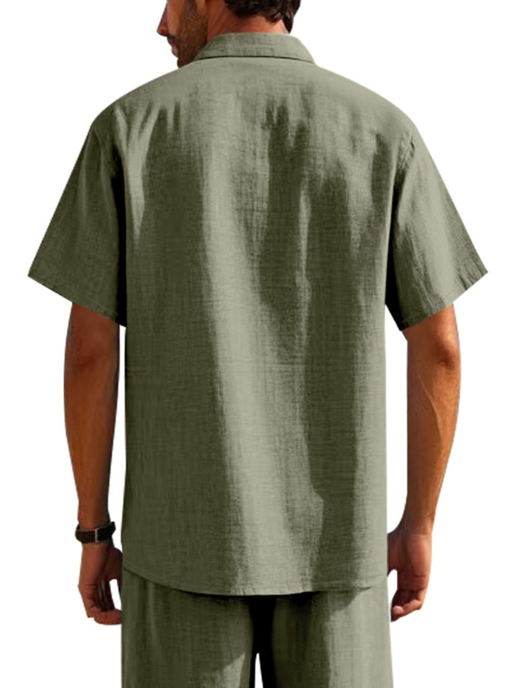 Men's Short Sleeve Shirt with Chest Pocket — Plus Size (S–5XL) - ShopNQlik