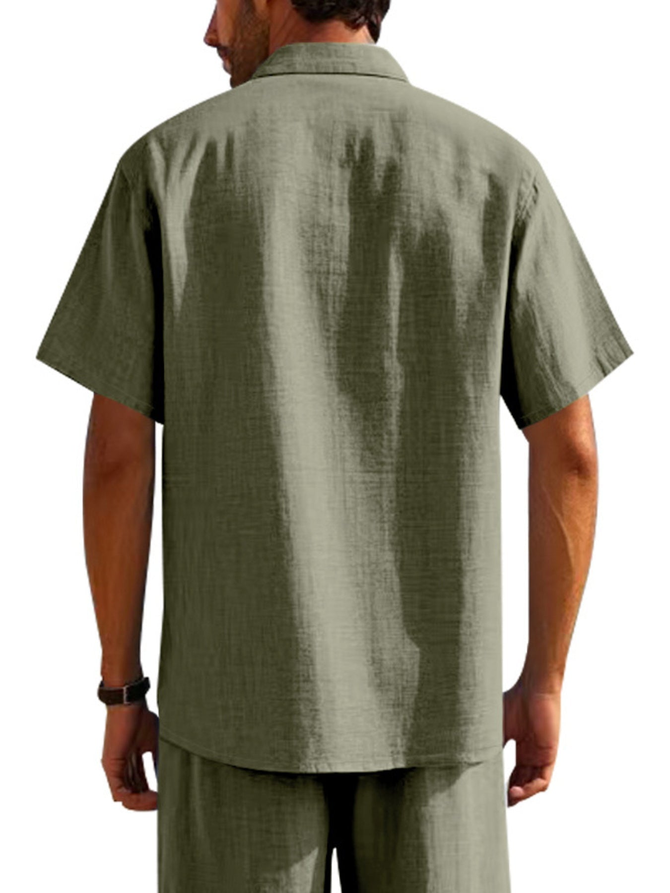 Men's Short Sleeve Shirt with Chest Pocket — Plus Size (S–5XL) - ShopNQlik