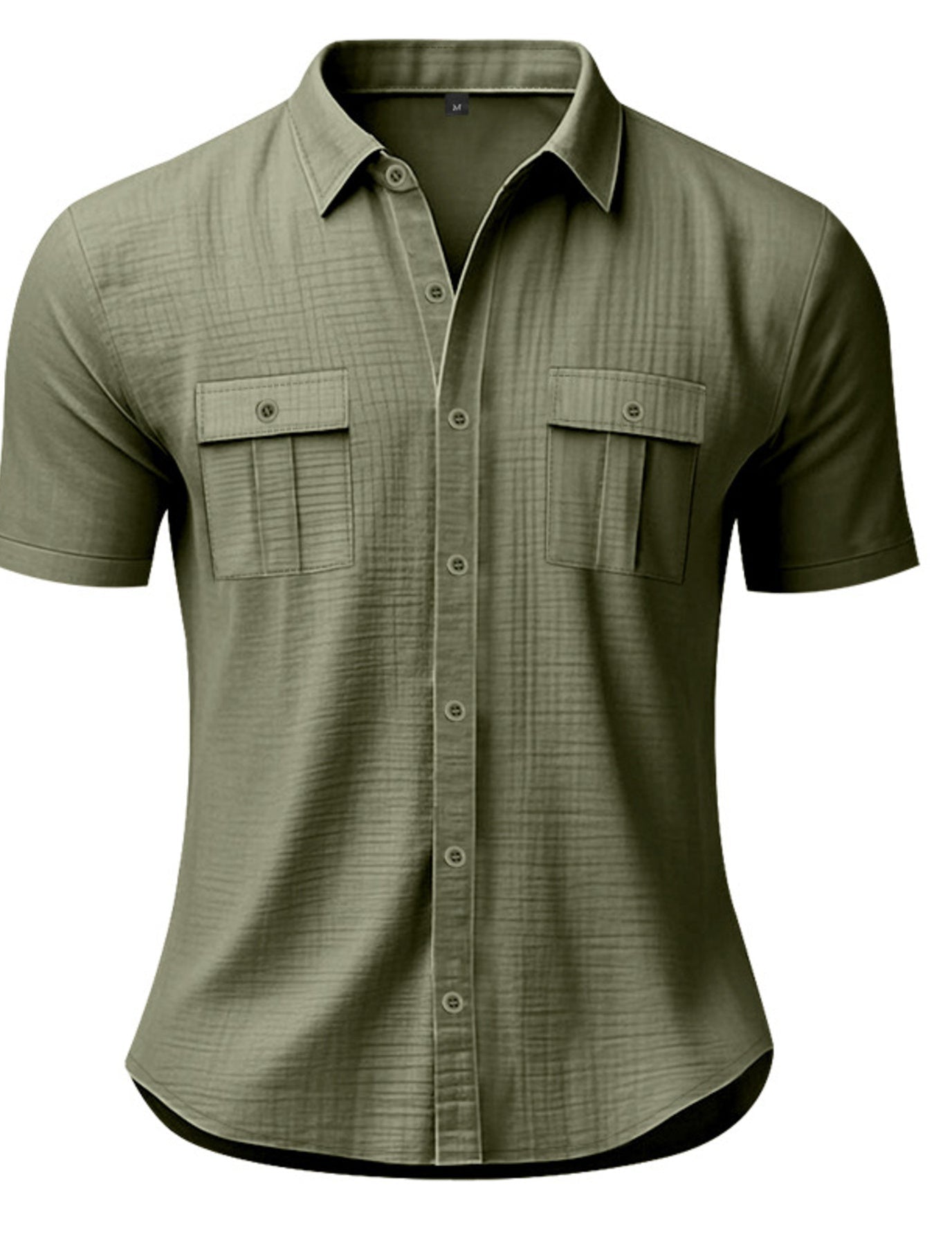 Men's Short Sleeve Shirt with Chest Pocket — Plus Size (S–5XL) - ShopNQlik