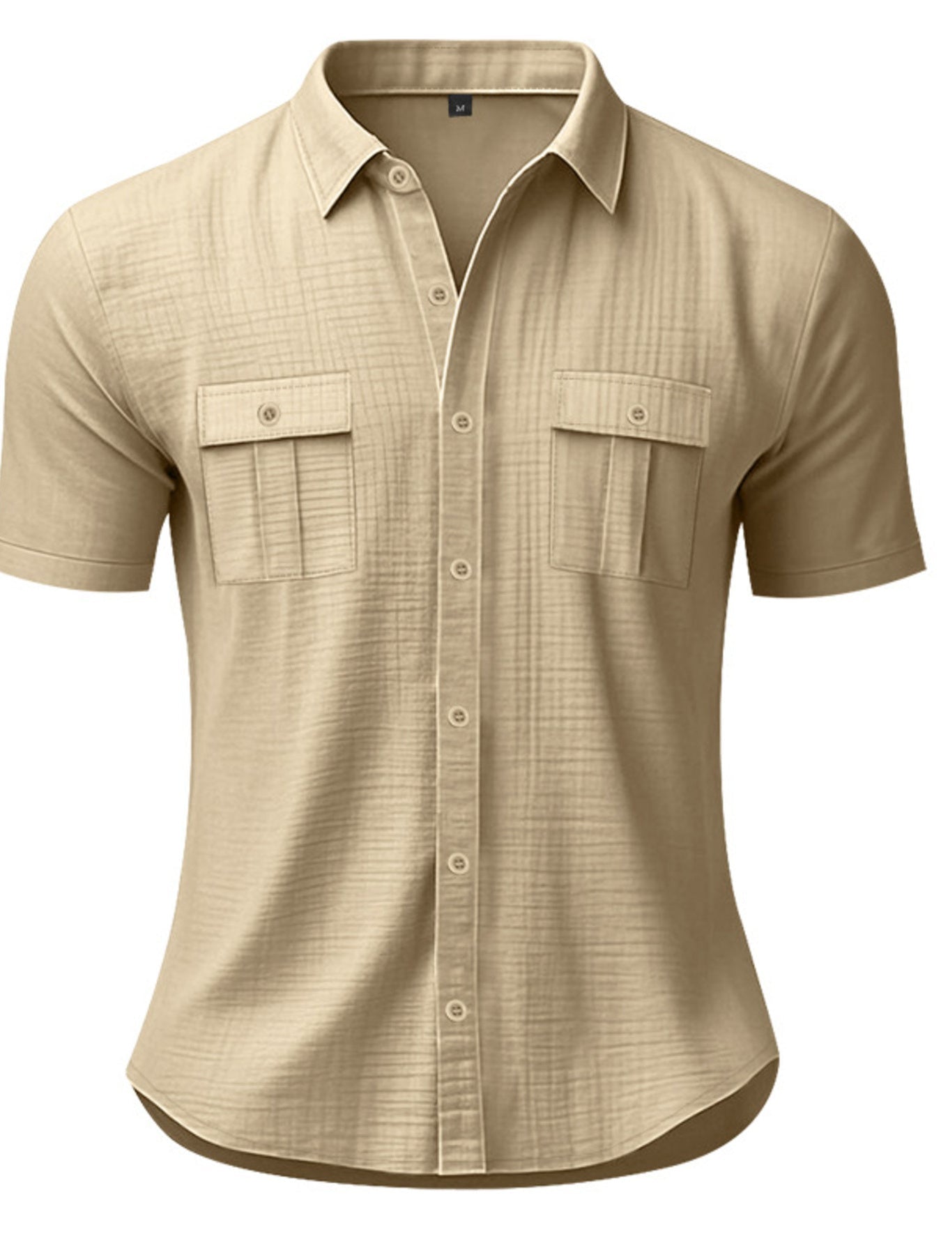 Men's Short Sleeve Shirt with Chest Pocket — Plus Size (S–5XL) - ShopNQlik