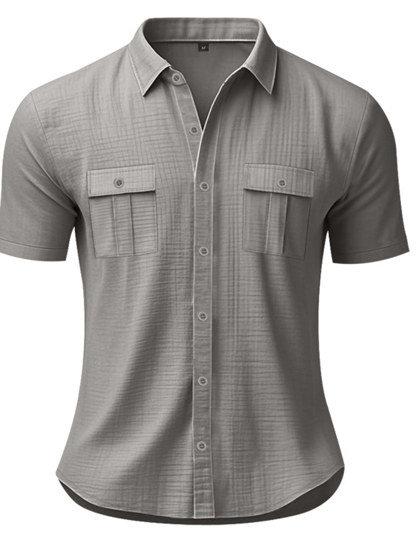 Men's Short Sleeve Shirt with Chest Pocket — Plus Size (S–5XL) - ShopNQlik