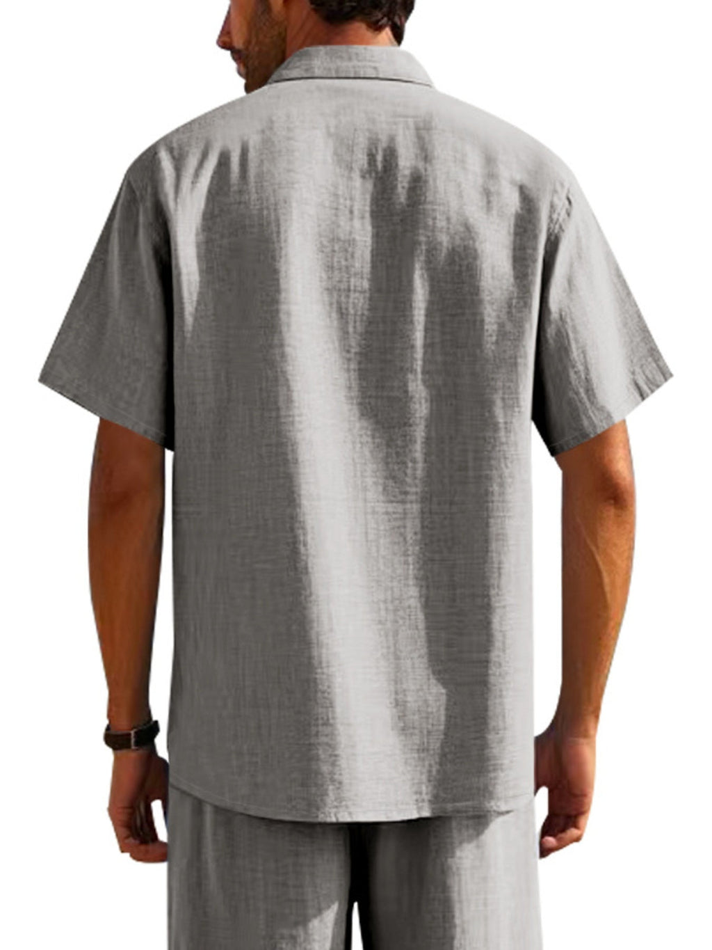 Men's Short Sleeve Shirt with Chest Pocket — Plus Size (S–5XL) - ShopNQlik