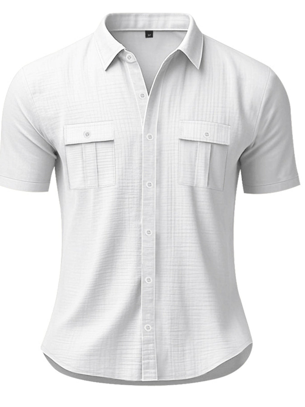 Men's Short Sleeve Shirt with Chest Pocket — Plus Size (S–5XL) - ShopNQlik