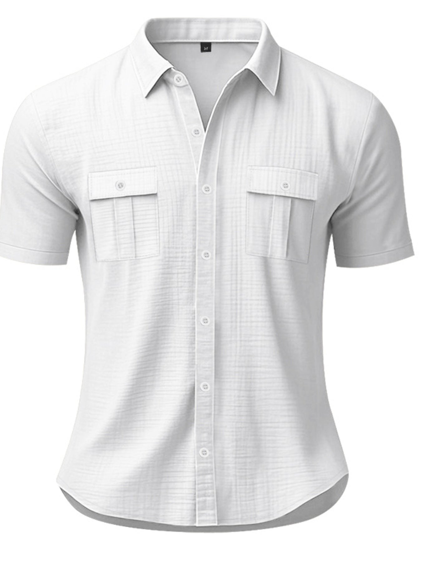 Men's Short Sleeve Shirt with Chest Pocket — Plus Size (S–5XL) - ShopNQlik