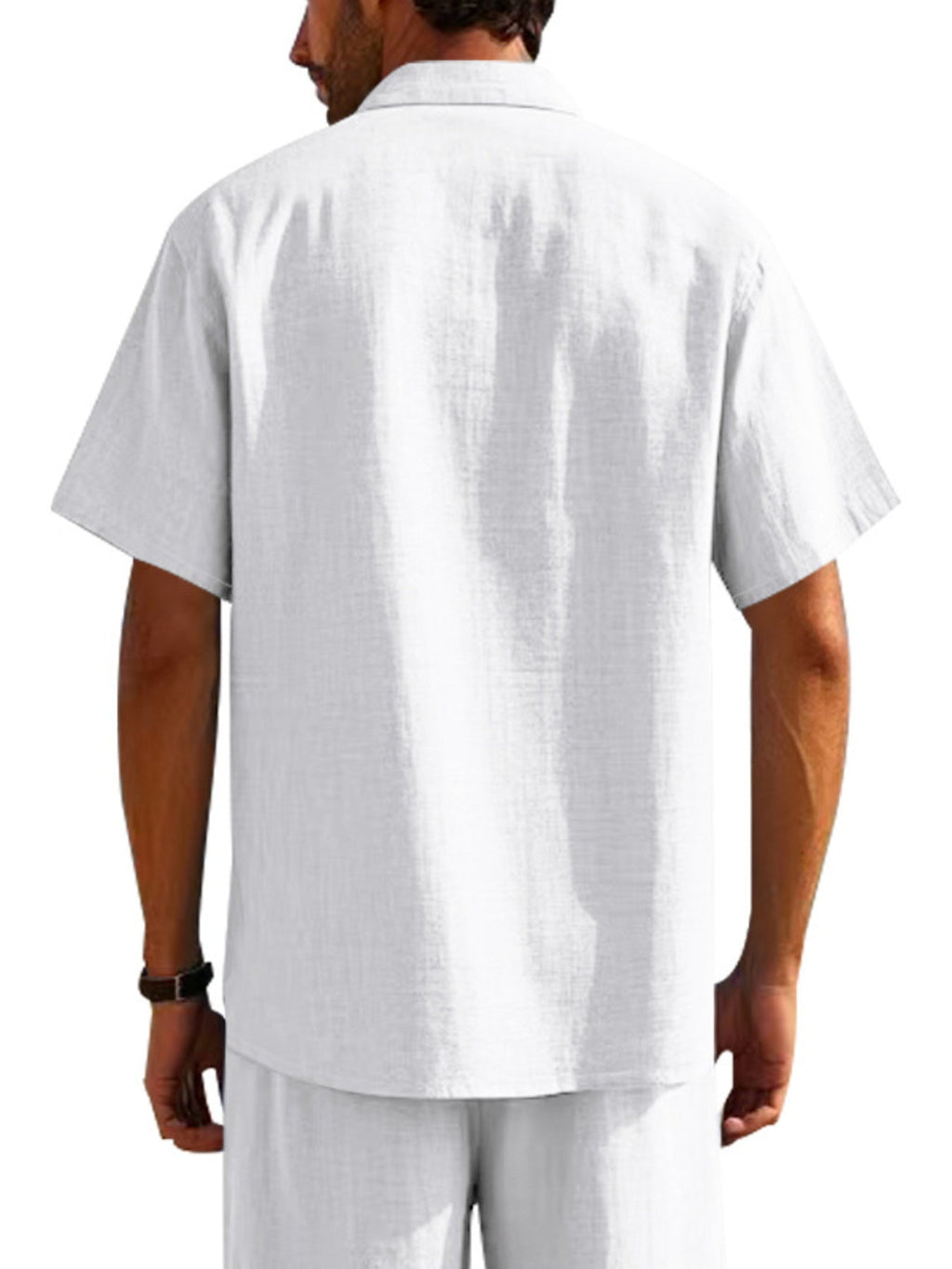 Men's Short Sleeve Shirt with Chest Pocket — Plus Size (S–5XL) - ShopNQlik
