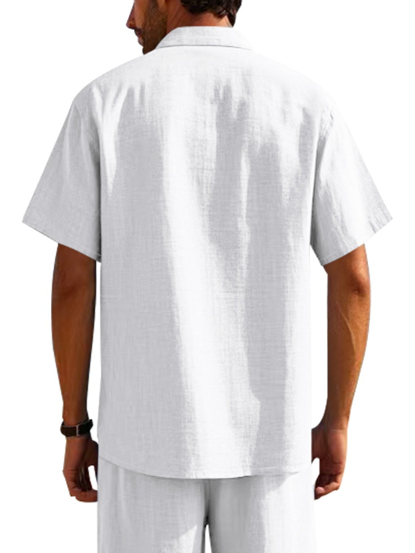 Men's Short Sleeve Shirt with Chest Pocket — Plus Size (S–5XL) - ShopNQlik