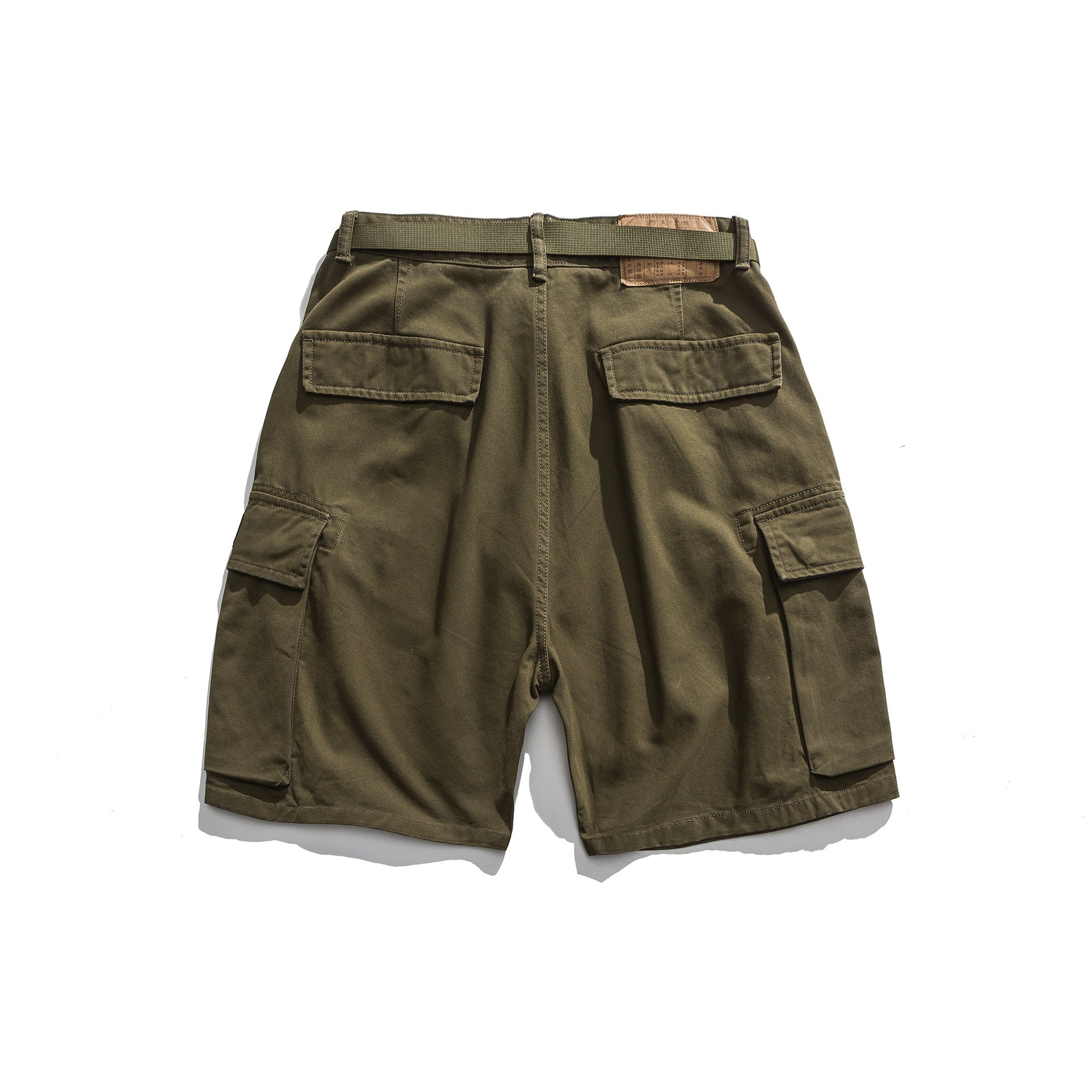 Multi-Pocket Khaki Army Green Work Shorts - ShopNQlik