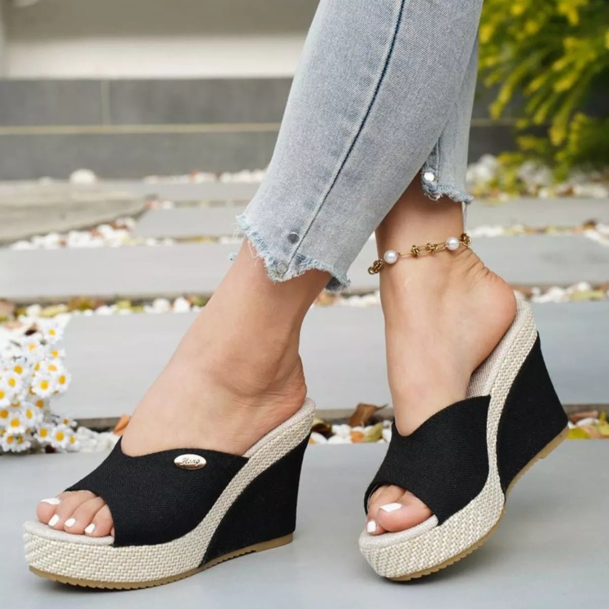 Open Toe Wedge Sandals - ShopNQlik