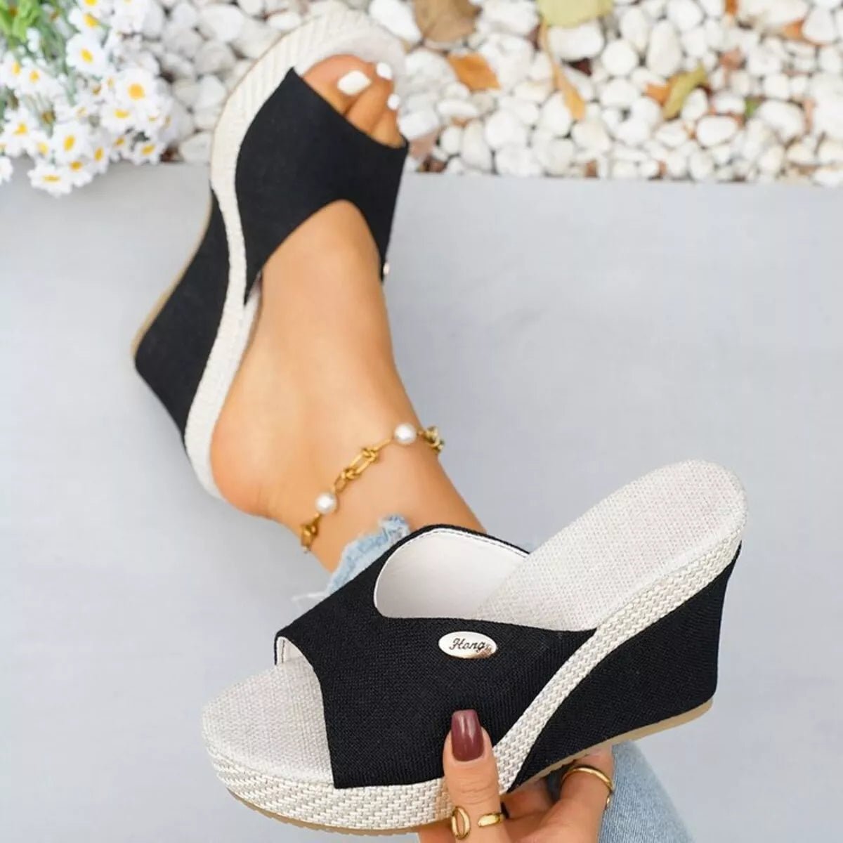 Open Toe Wedge Sandals - ShopNQlik