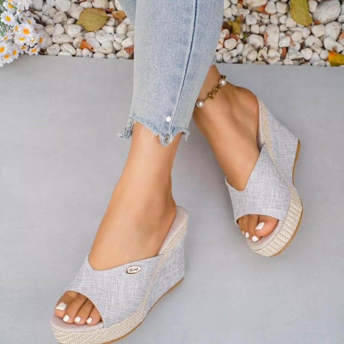 Open Toe Wedge Sandals - ShopNQlik