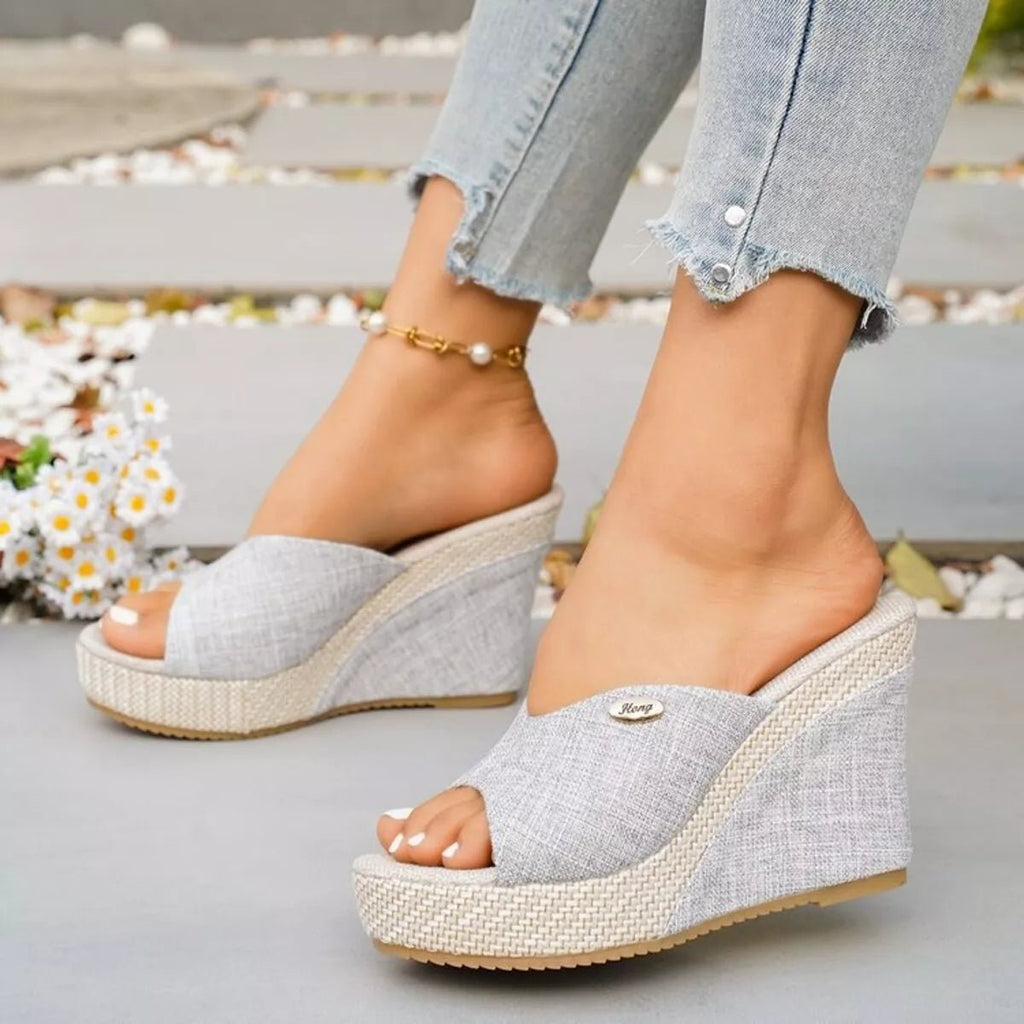 Open Toe Wedge Sandals - ShopNQlik