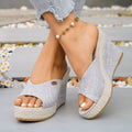 Open Toe Wedge Sandals - ShopNQlik