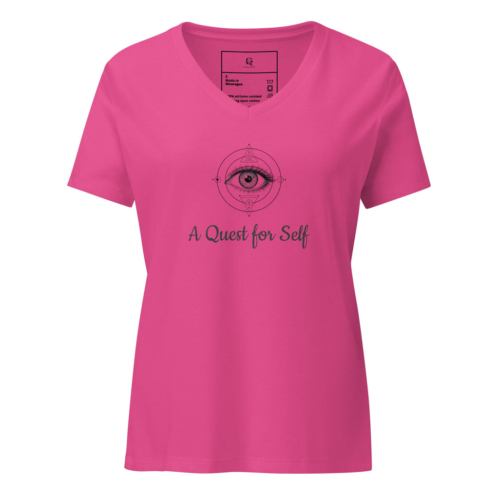 Q Collection — A Quest for Self | Women's Relaxed V-Neck Tee - ShopNQlik