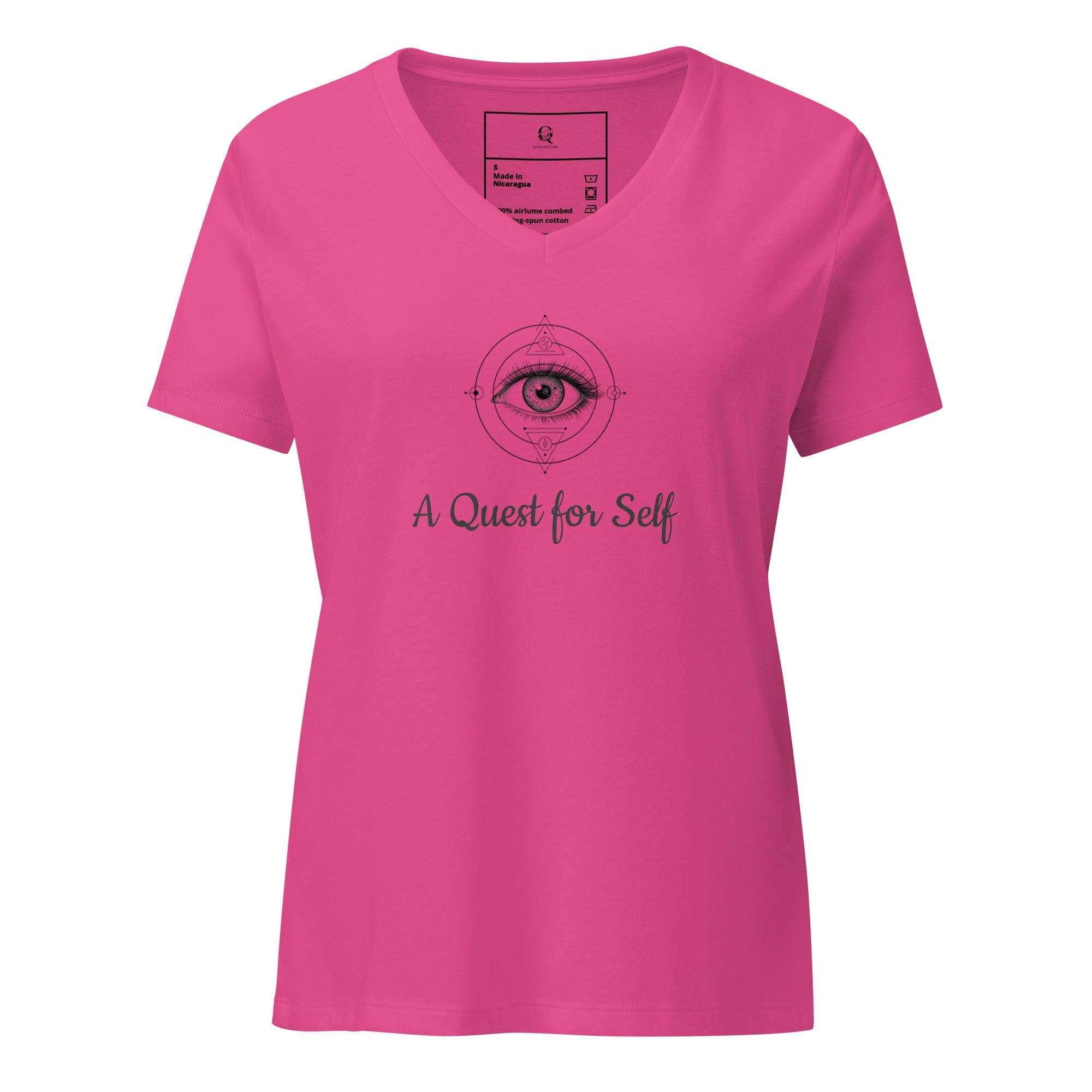 Q Collection — A Quest for Self | Women's Relaxed V-Neck Tee - ShopNQlik