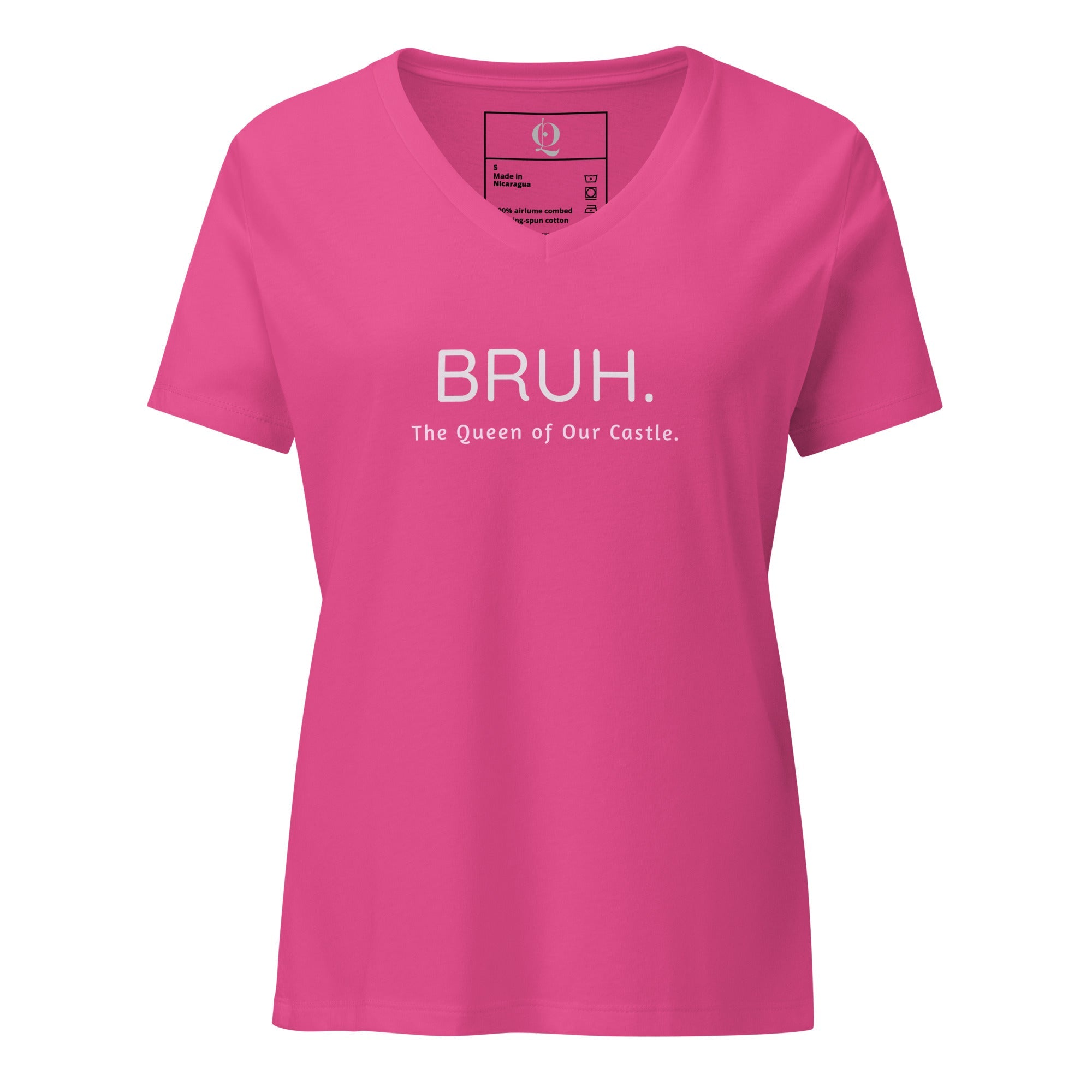 Q Collection | Queen of Our Castle | Women's Relaxed V-Neck Tee | 3 Colours - ShopNQlik