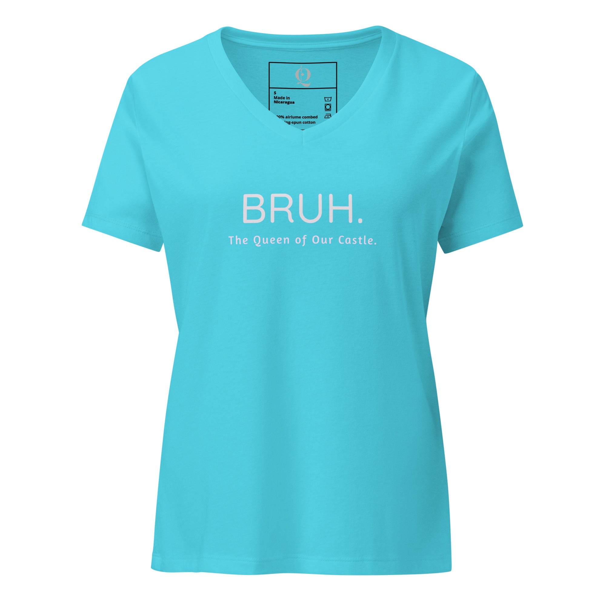 Q Collection | Queen of Our Castle | Women's Relaxed V-Neck Tee | 3 Colours - ShopNQlik