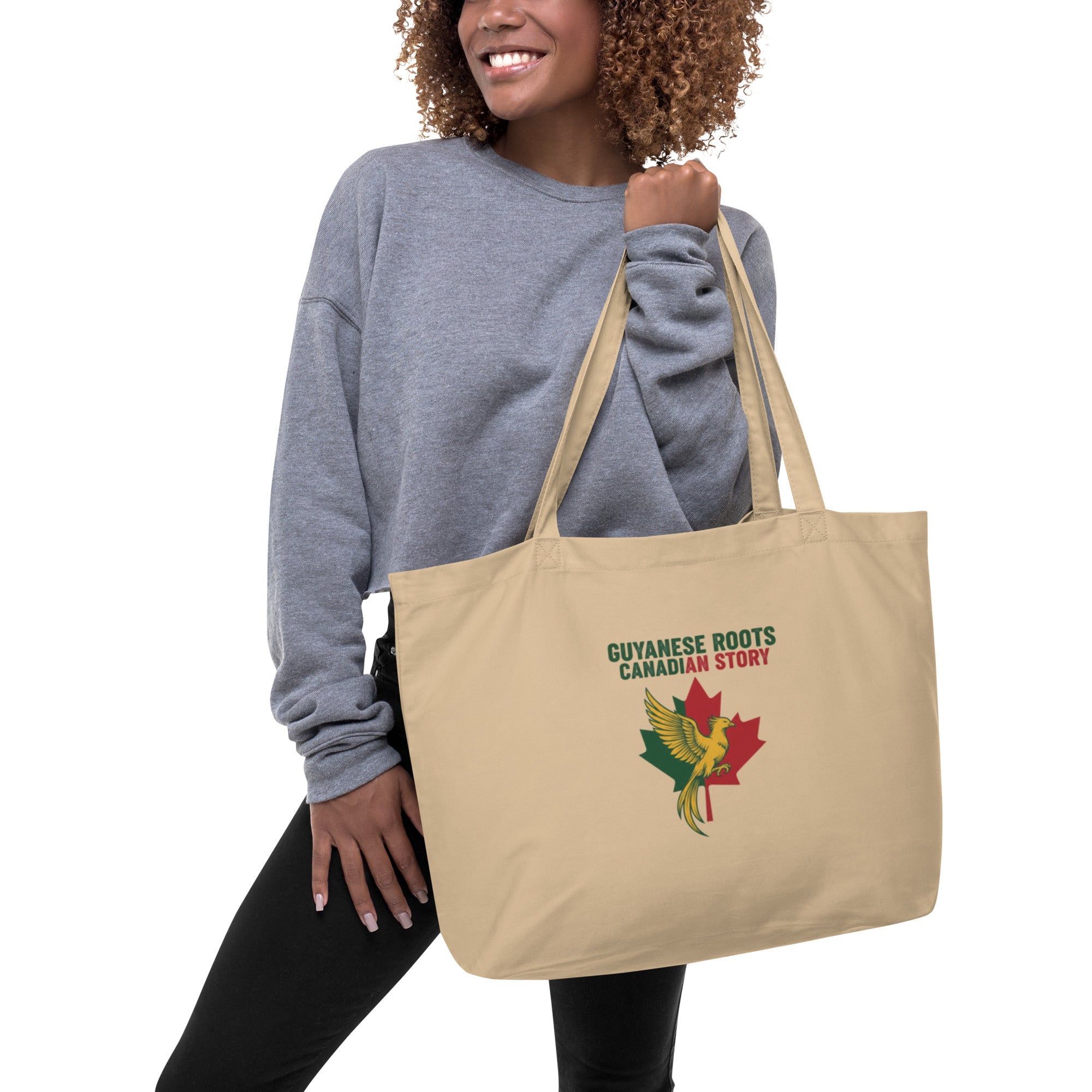 Q Origins Guyana x Canada Organic Tote Bag - ShopNQlik