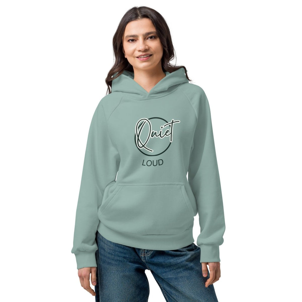 QUIET — LOUD Women's Heavyweight Hoodie | Q Collection - ShopNQlik