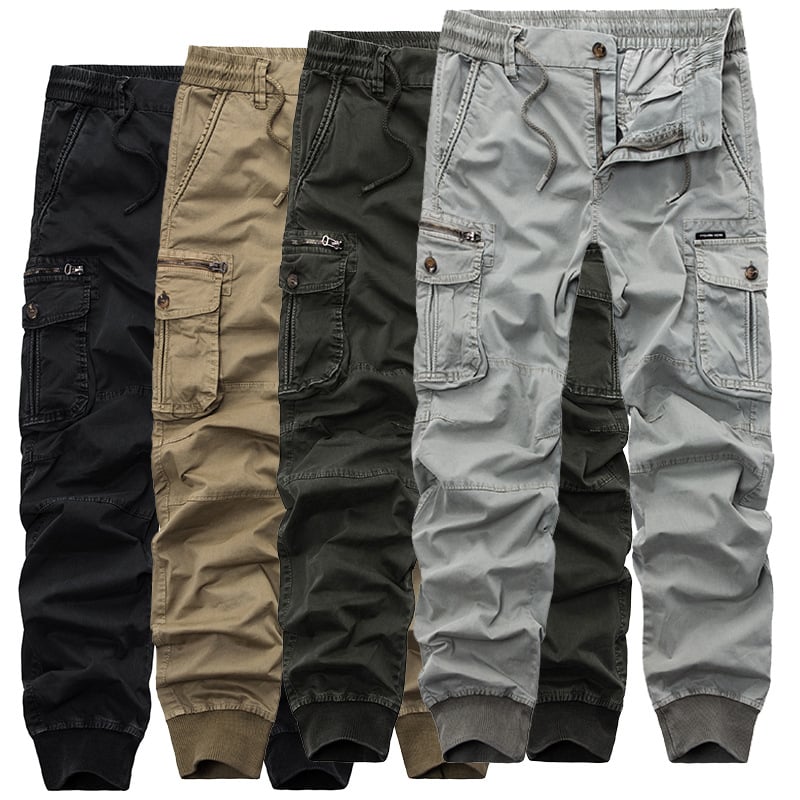 Tethered Elastic Waist Casual Cargo Pants - ShopNQlik