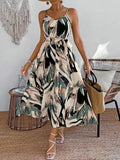 Women's Abstract Print Tie Waist Cami Dress – 3 Colours, S–XL - ShopNQlik