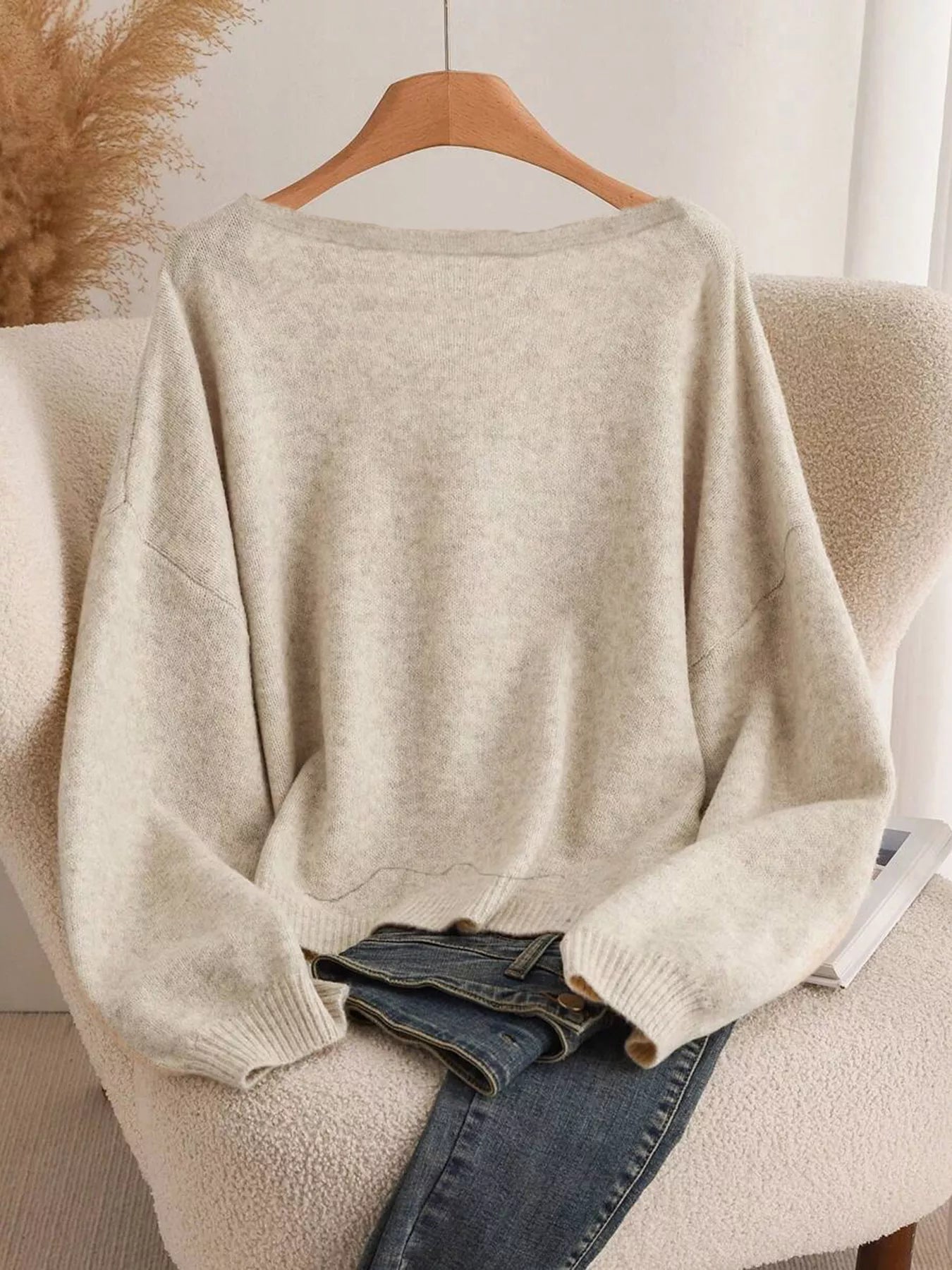 Women's Bow-Knot Front V-Neck Knit Cardigan – 6 Colours, S–2XL - ShopNQlik