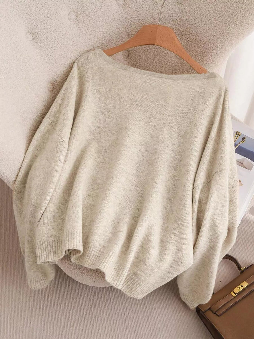 Women's Bow-Knot Front V-Neck Knit Cardigan – 6 Colours, S–2XL - ShopNQlik