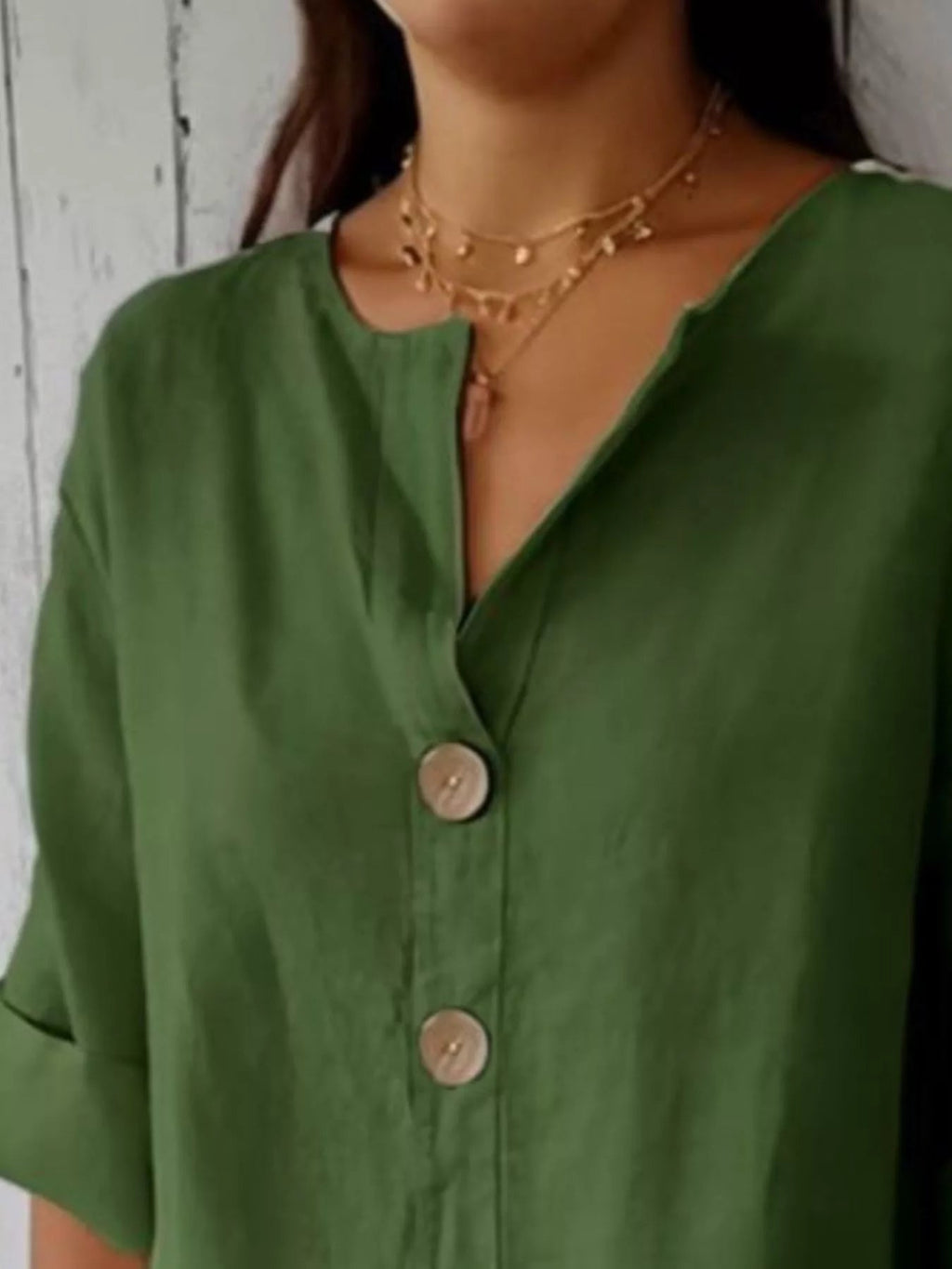 Women's Casual Loose Button-Down Shirt – Relaxed Everyday Blouse - ShopNQlik