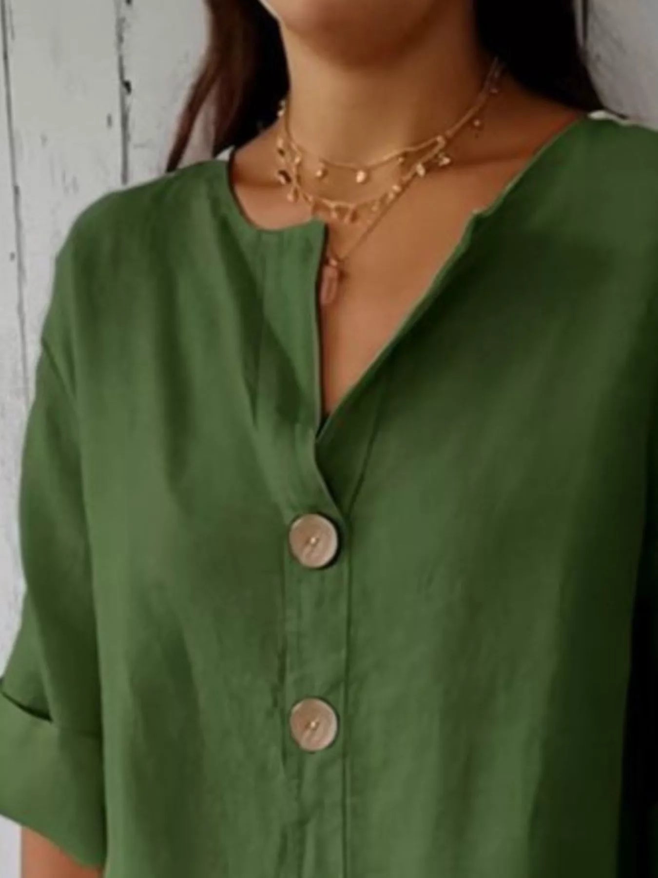 Women's Casual Loose Button-Down Shirt – Relaxed Everyday Blouse - ShopNQlik