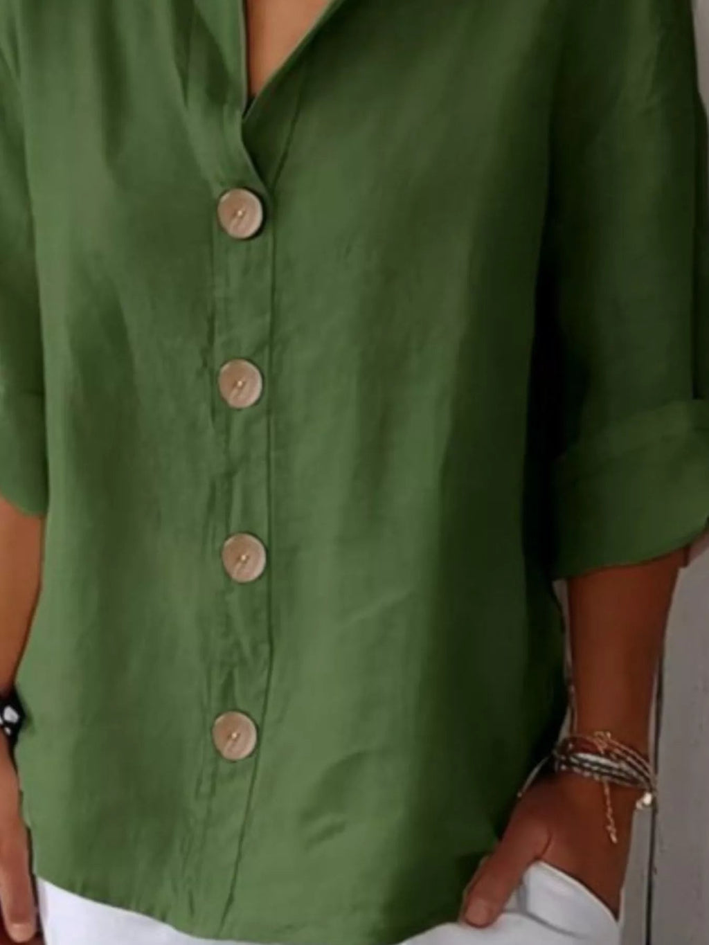 Women's Casual Loose Button-Down Shirt – Relaxed Everyday Blouse - ShopNQlik