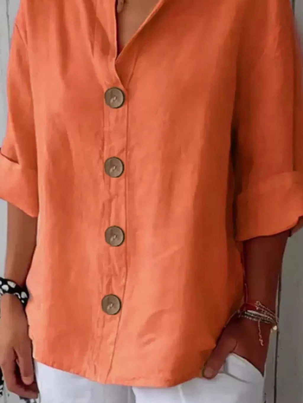 Women's Casual Loose Button-Down Shirt – Relaxed Everyday Blouse - ShopNQlik